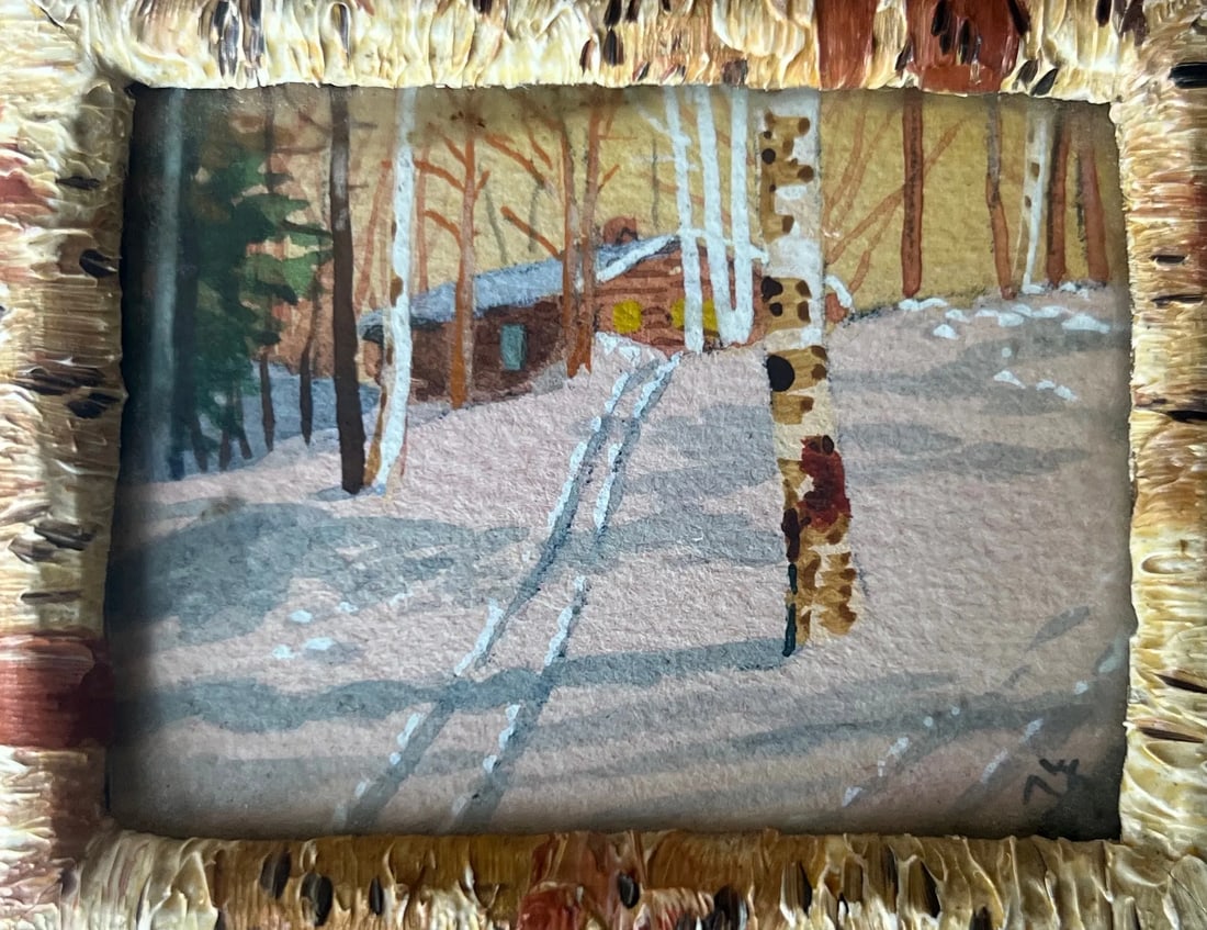 Willard Morse Mitchell Minature Watercolor Paintings, C. 1941- Set of 2 - 7