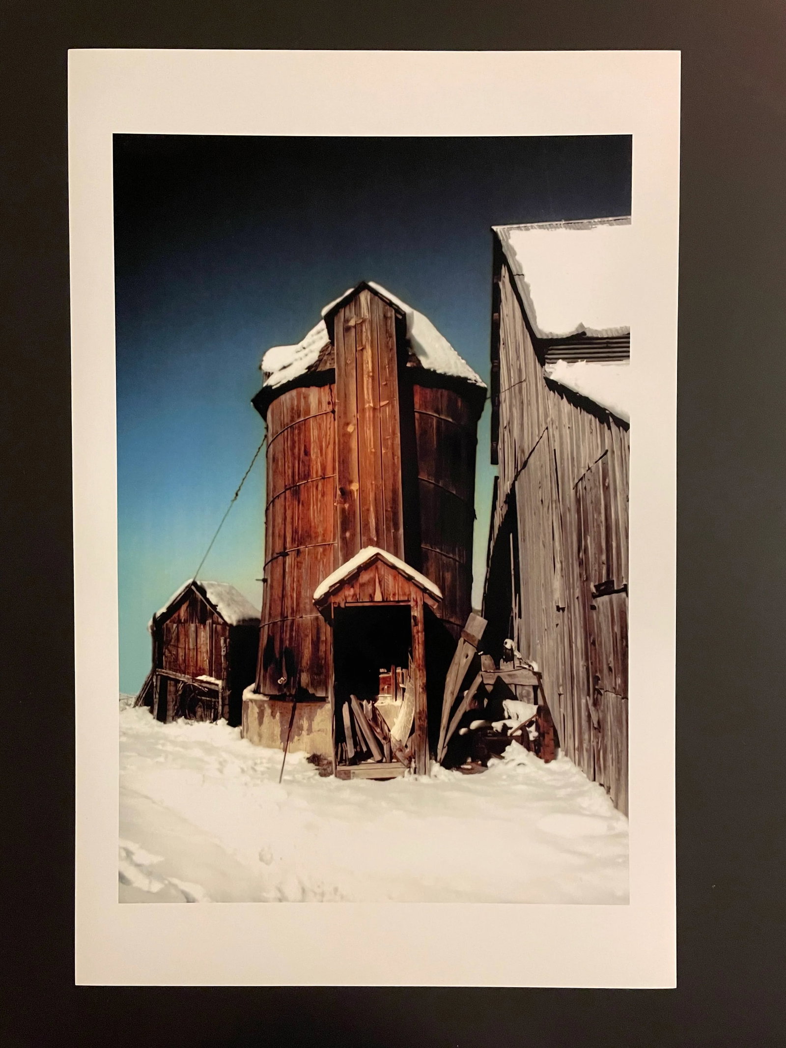 Gleb Derujinsky "Winter Silo" Contemporary Landscape Photograph Print - 5