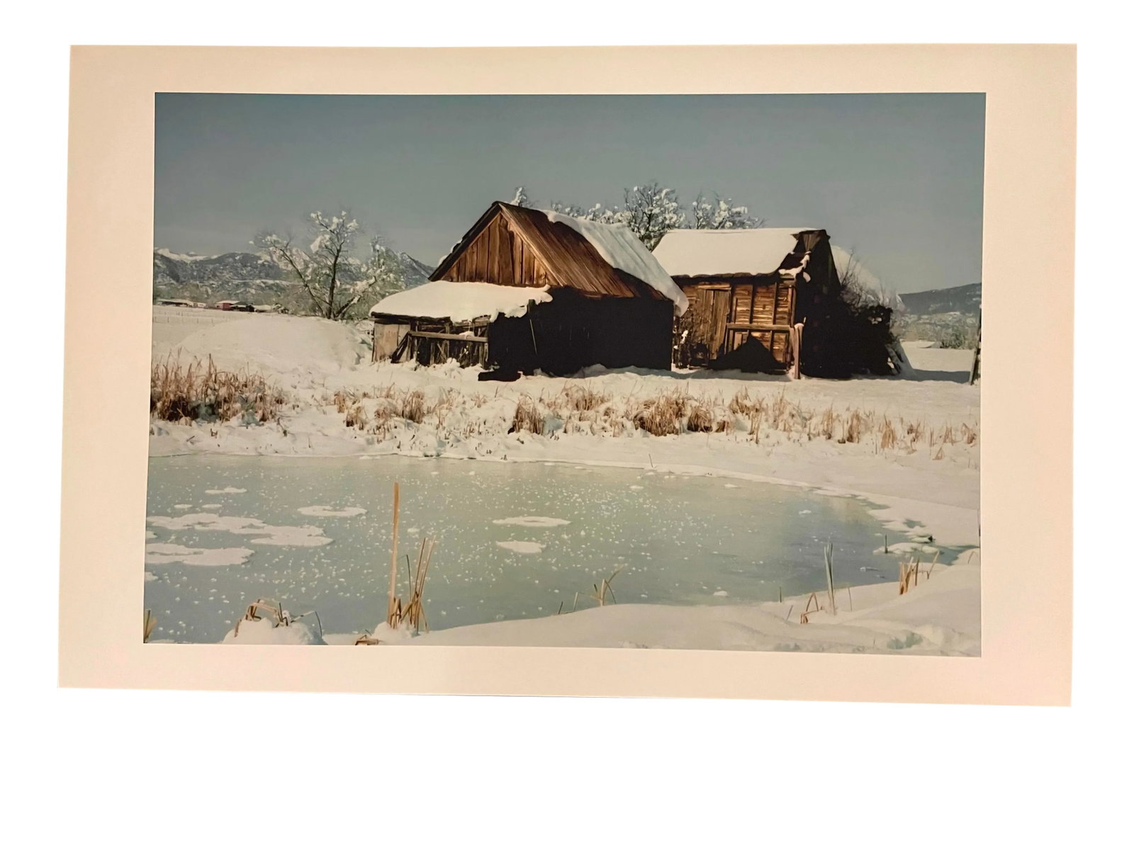 Gleb Derujinsky "Winter House on Pond" Contemporary Landscape Photograph Print: The pleasure of finally being able to go through the archive of my father, Gleb Derujinsky, and begin the task of sharing his vast imagination is a thrill. Many know his work now from his career as a 