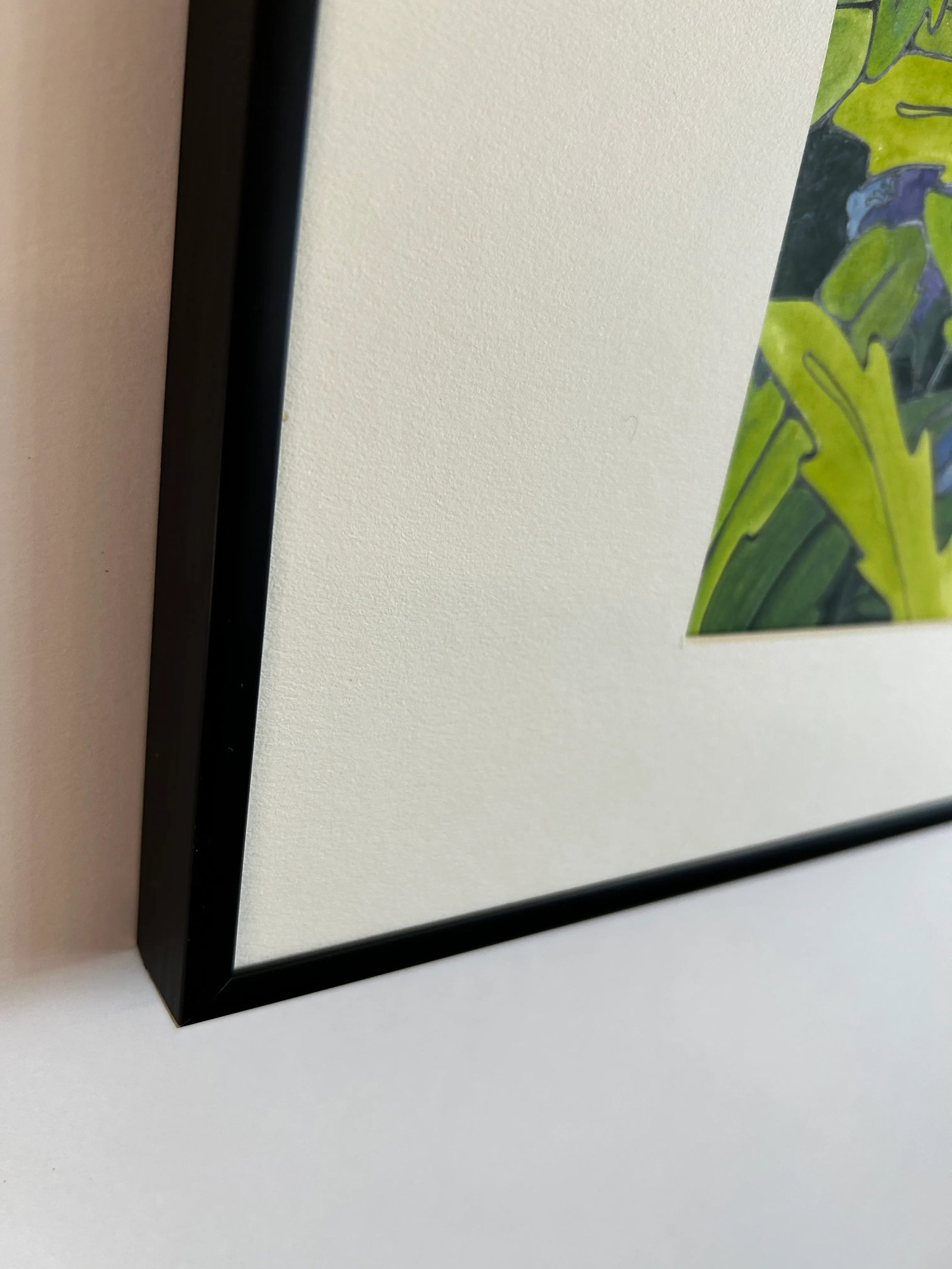 Giclee Fine Art Print Framed Watercolor Small Fine Art "White Daisy" - 6