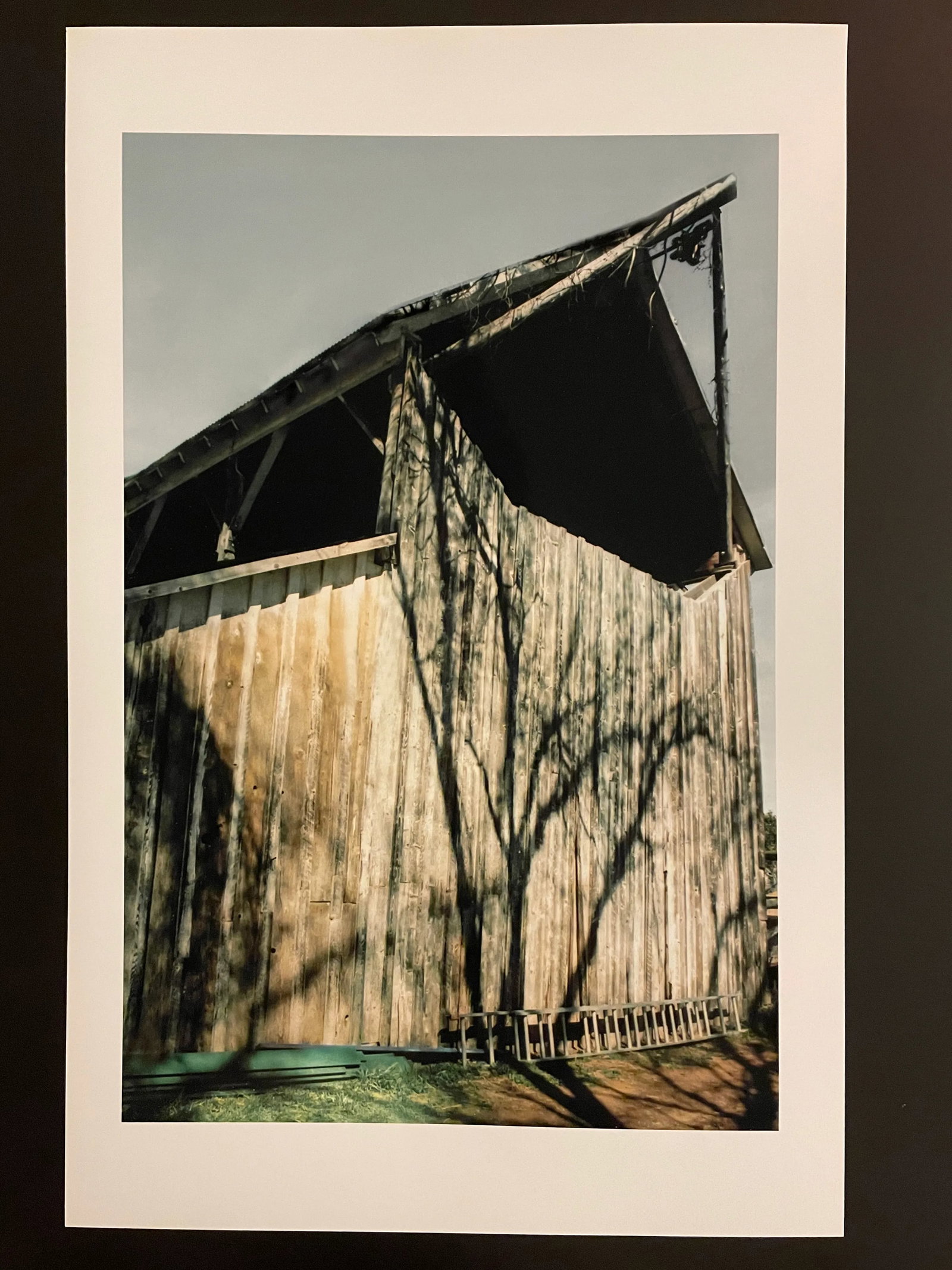 Gleb Derujinsky "Tree Shadow Barn" Contemporary Landscape Photograph Print - 5