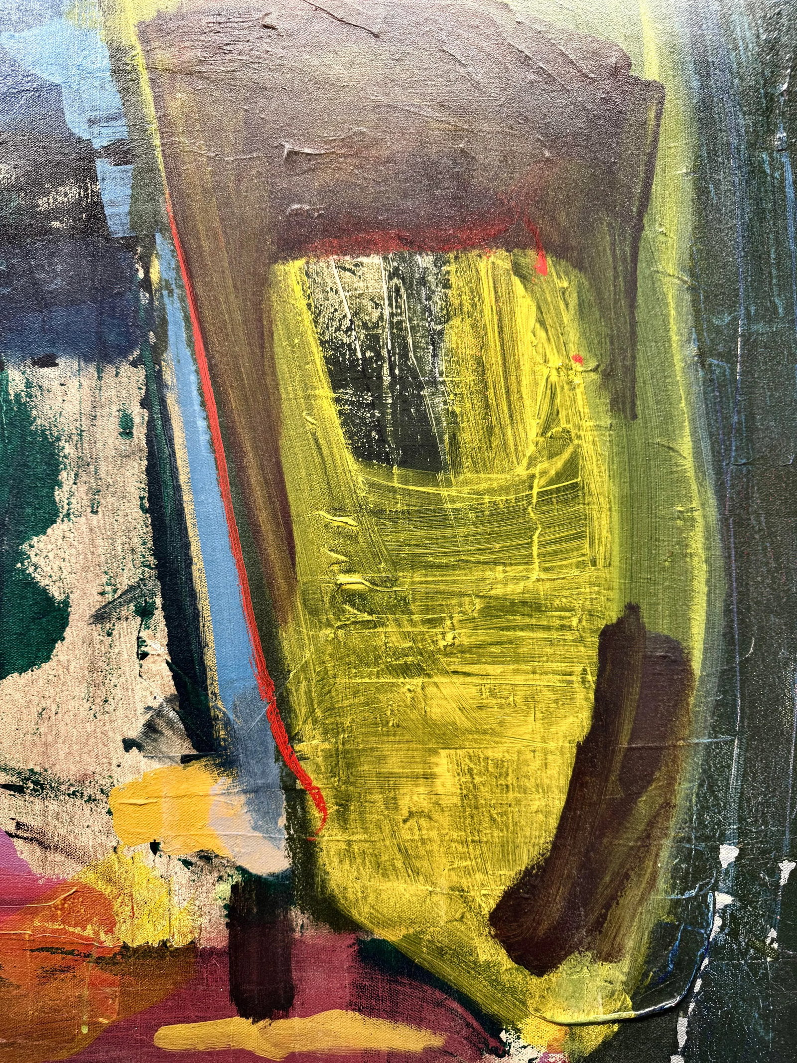 Original Abstract Expressionist Oil and Acrylic Portrait - 2