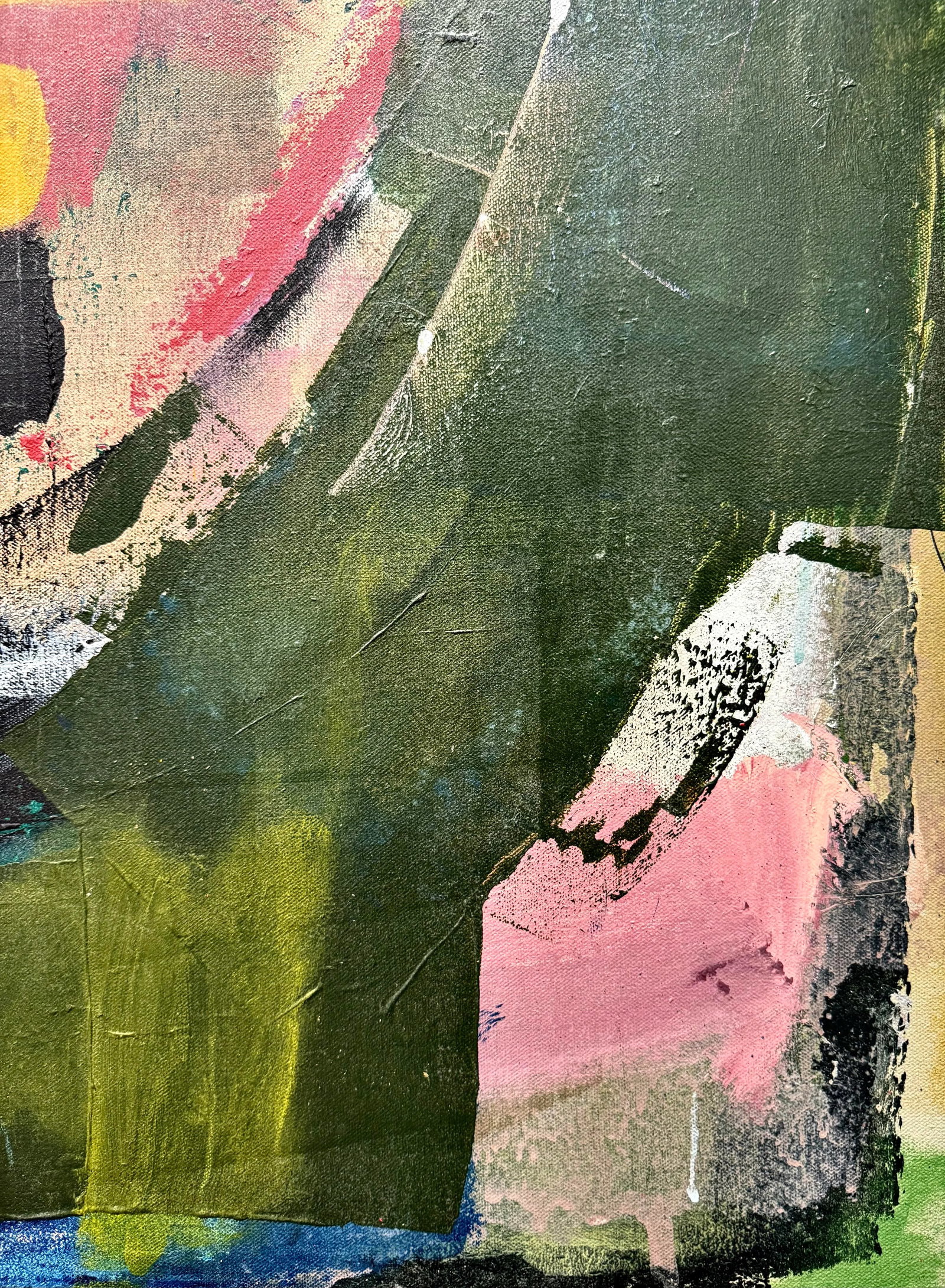 Original Abstract Expressionist Oil and Acrylic Portrait - 4
