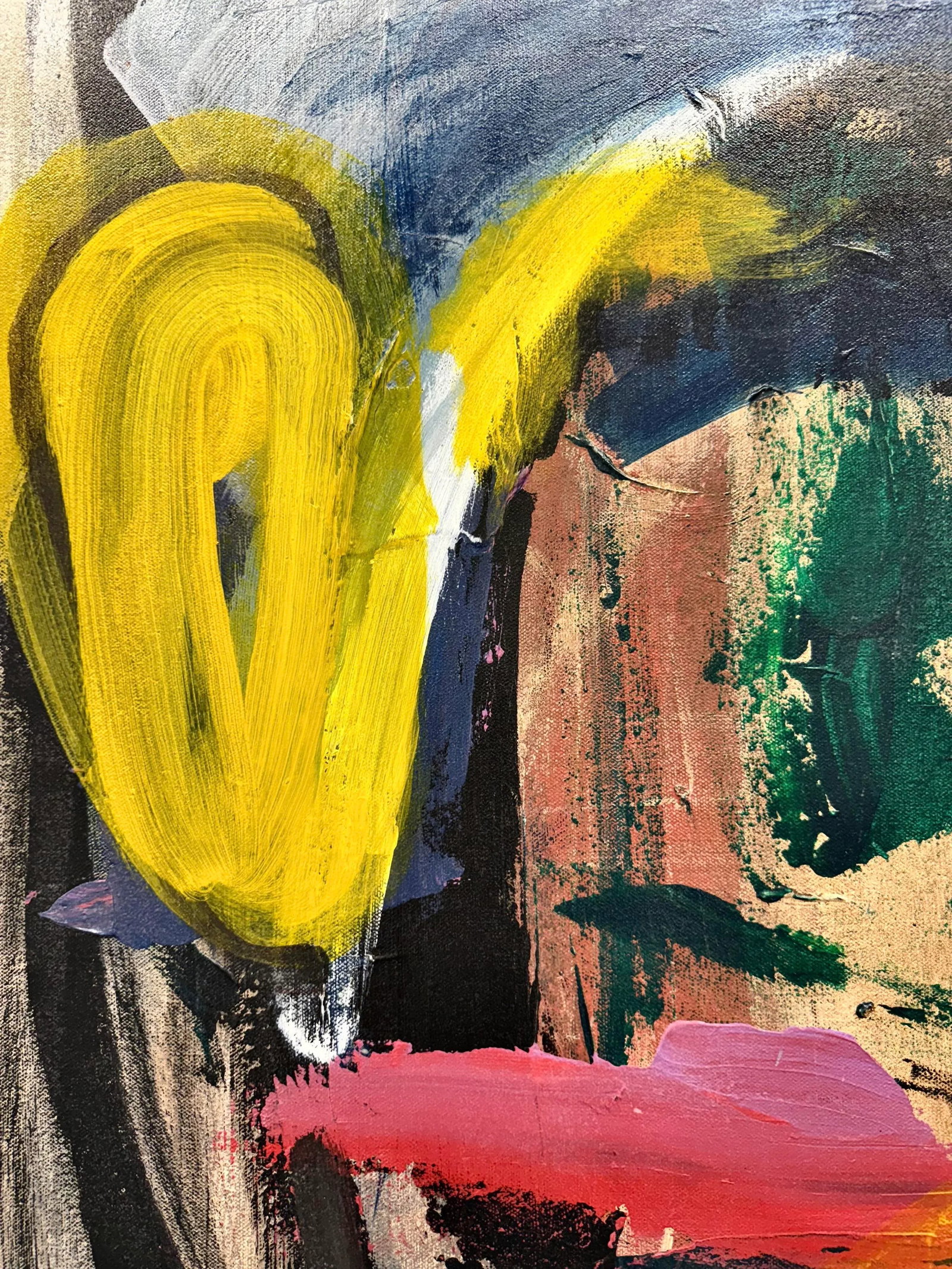 Original Abstract Expressionist Oil and Acrylic Portrait - 6