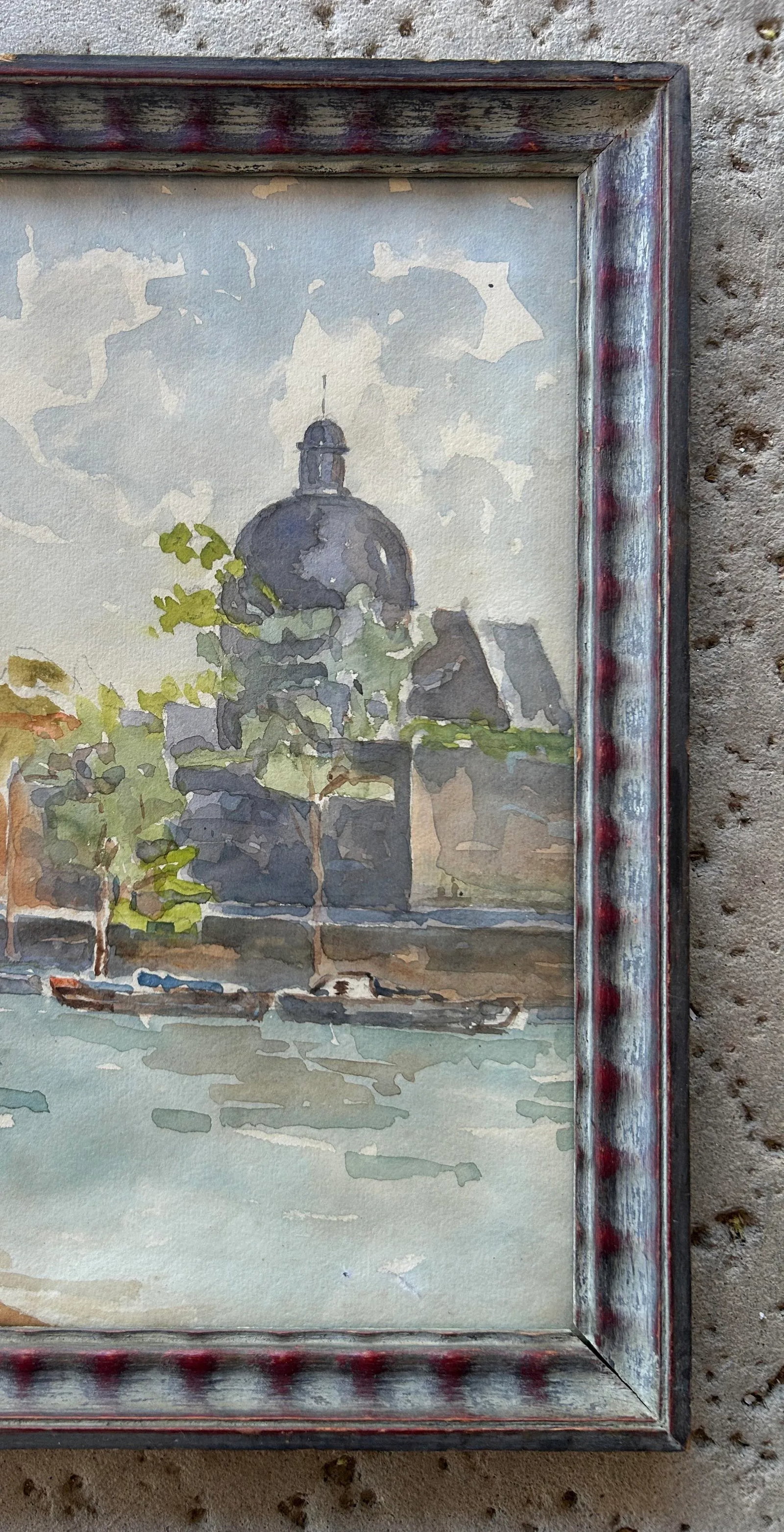 Early 20th Century Paris View of the Seine, Signed by the Artist. - 5