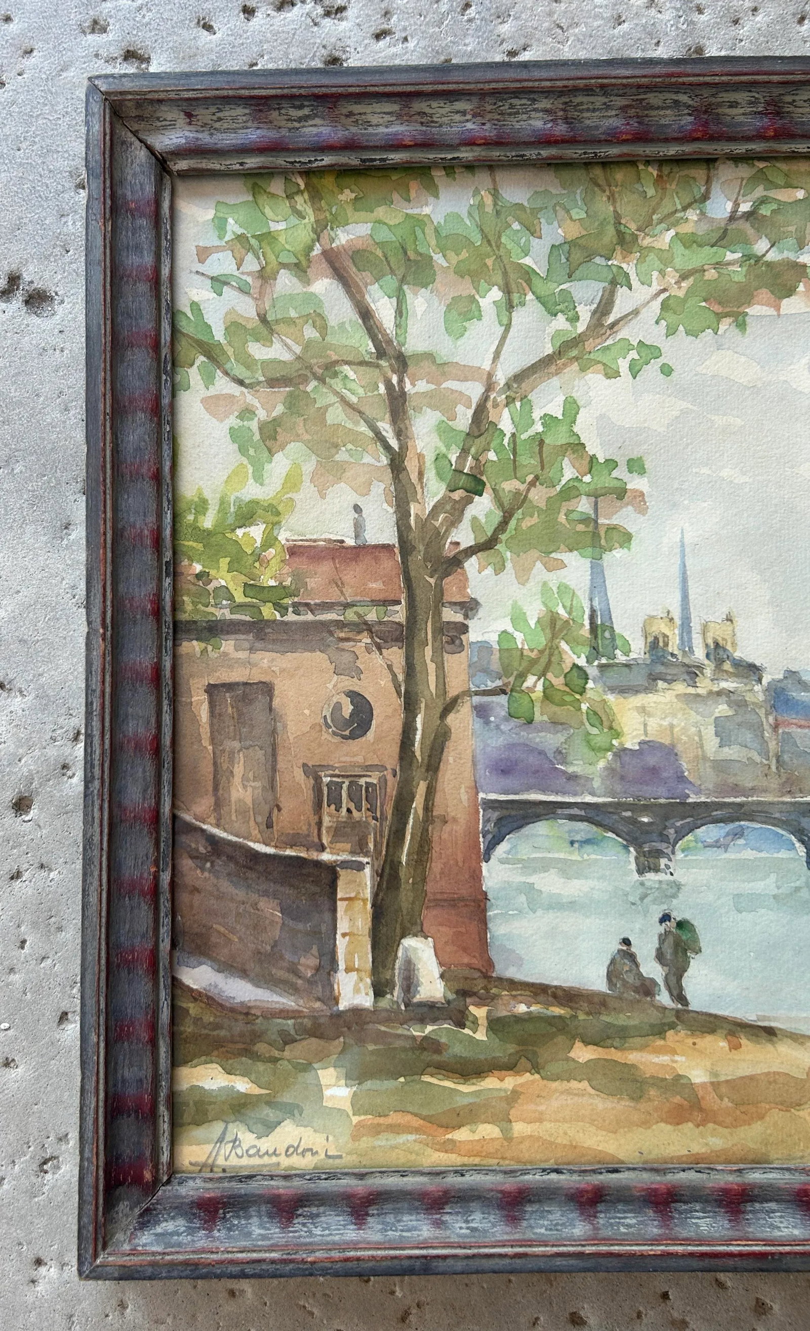 Early 20th Century Paris View of the Seine, Signed by the Artist. - 6