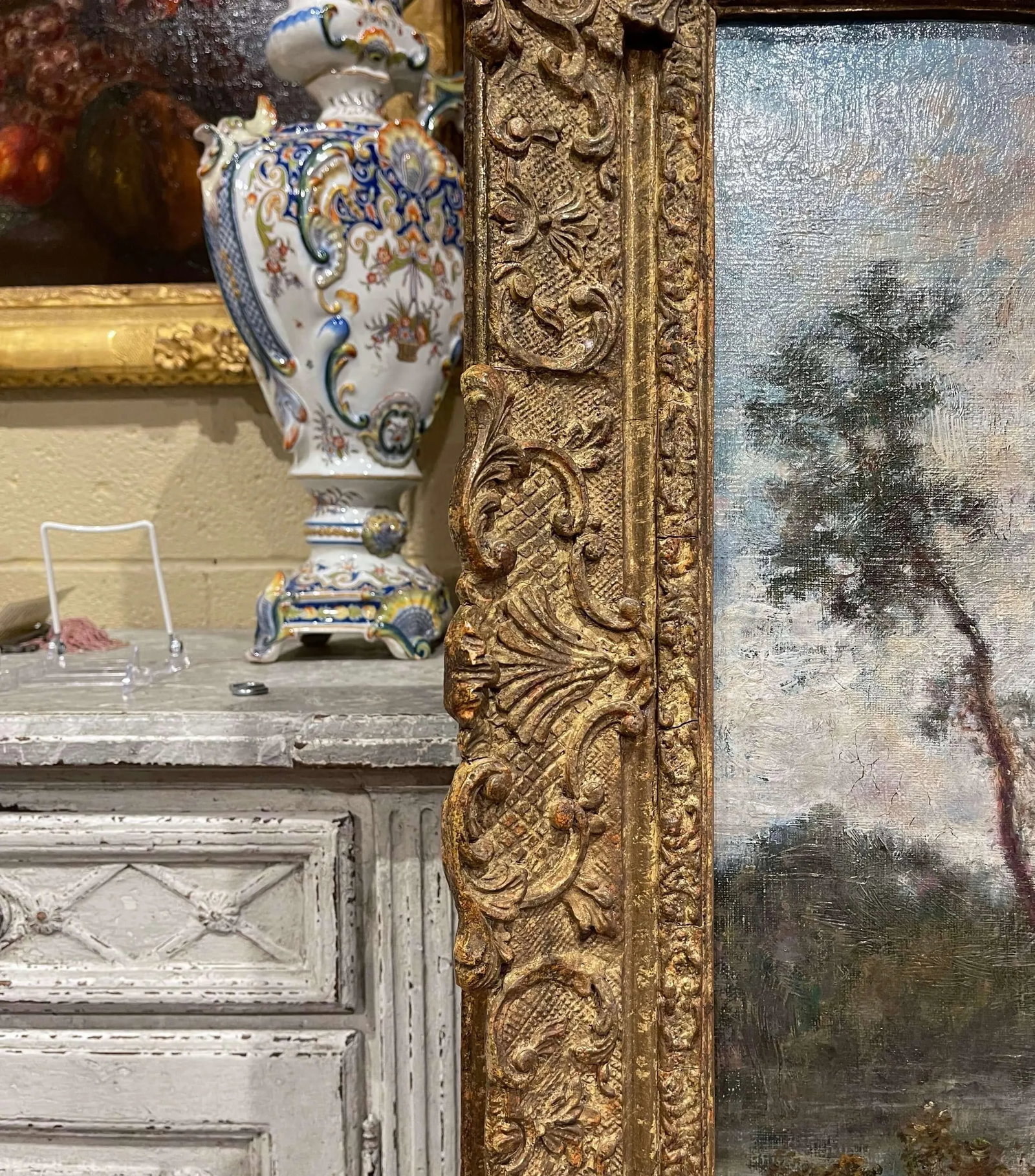 19th Century French Landscape Painting Signed Corot in Original Giltwood Frame - 13