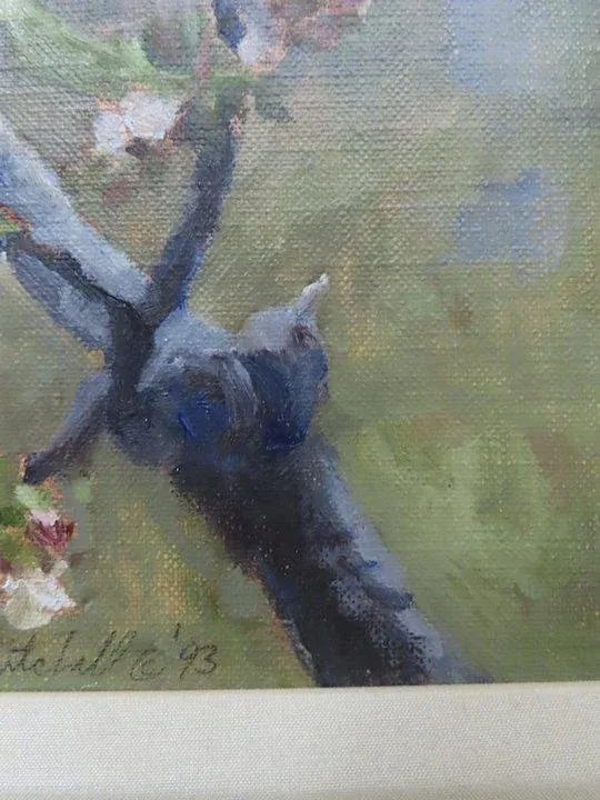 Late 20th Century "Bird" Oil Painting on Canvas by Clark G. Mitchell, Framed - 5