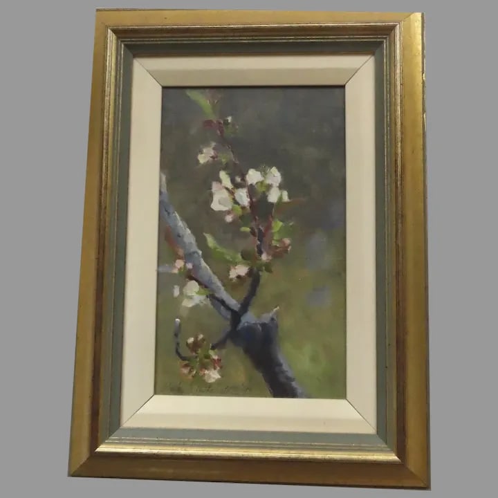 Late 20th Century "Bird" Oil Painting on Canvas by Clark G. Mitchell, Framed - 8
