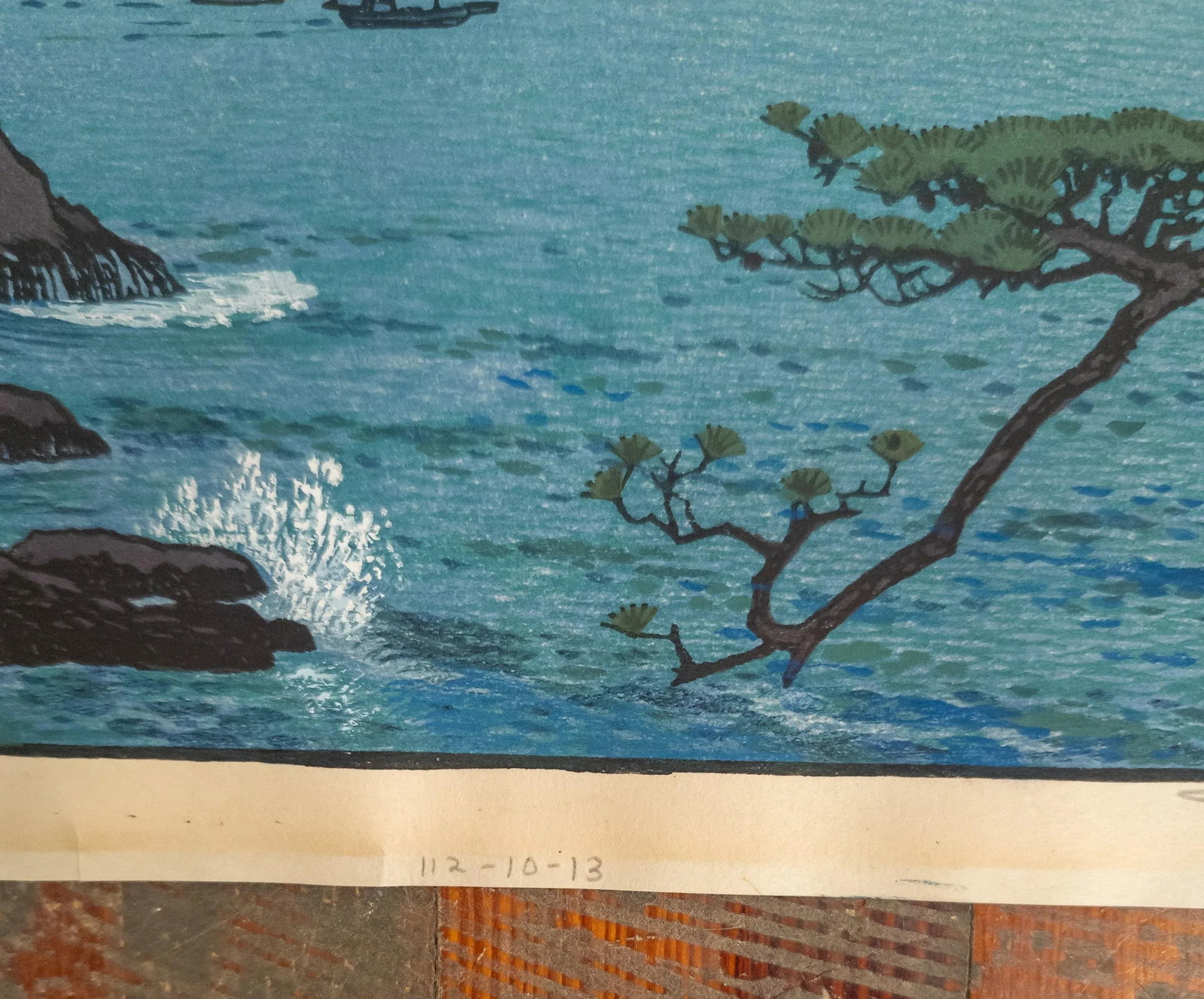 Early 20th Century Japanese Woodblock Print by Toshi Yoshida "Isozaki Morning" - 11