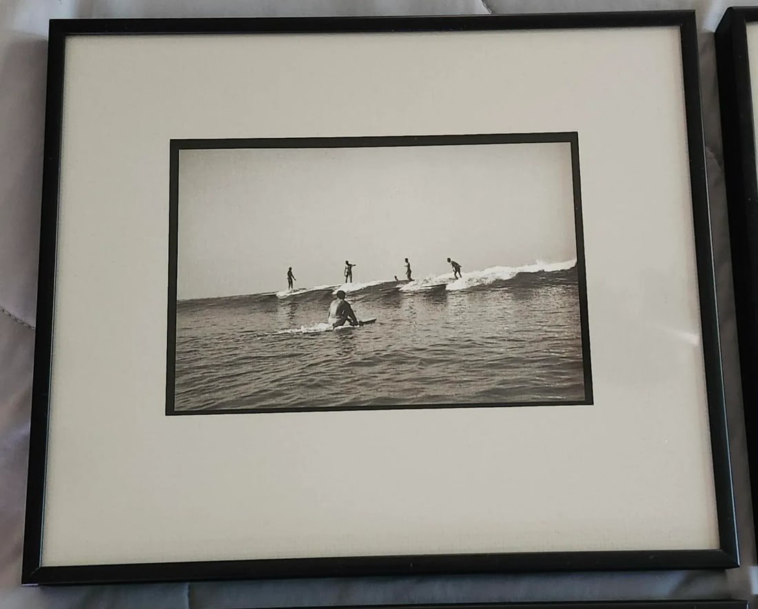 Vintage Set of Four Limited Edition Black and White Surfing Photos by Don James - 2
