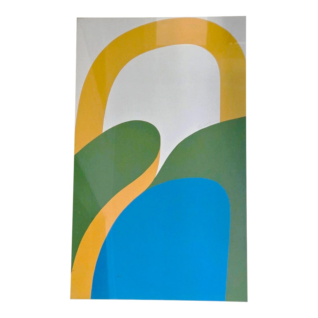Original Signed Large 60" H Carol Summers Wood Block Print Framed in Plexiglass (1 of 7)