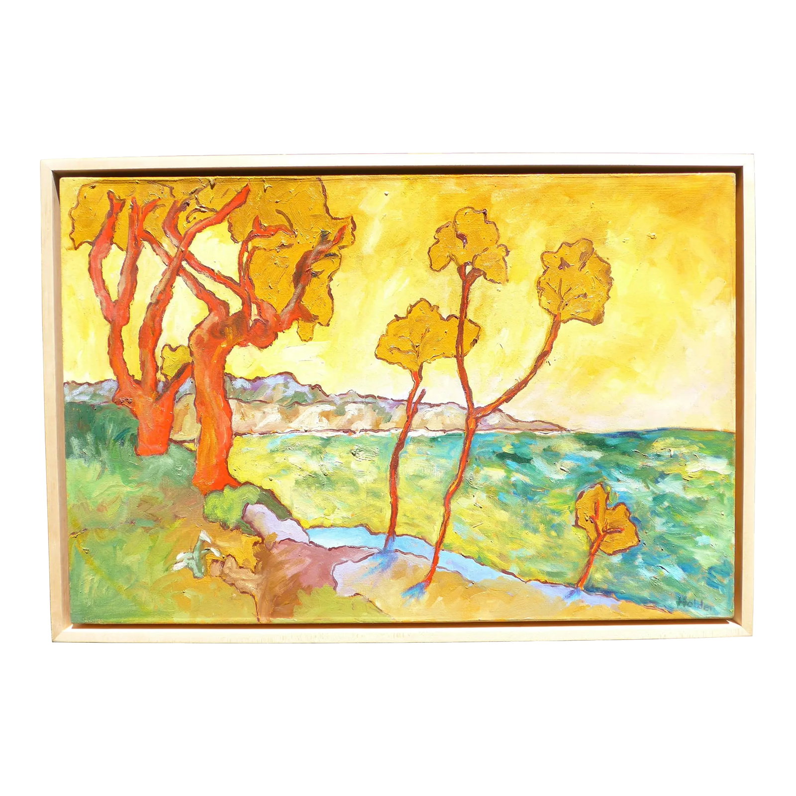 Santa Barbara Sunset Oil Painting: Original painting from a private collection. Summer SALE !! Over 55 people have "liked" this piece, be the one to own it or give it as a gift! Highly sought after original art by Martha Holden.
