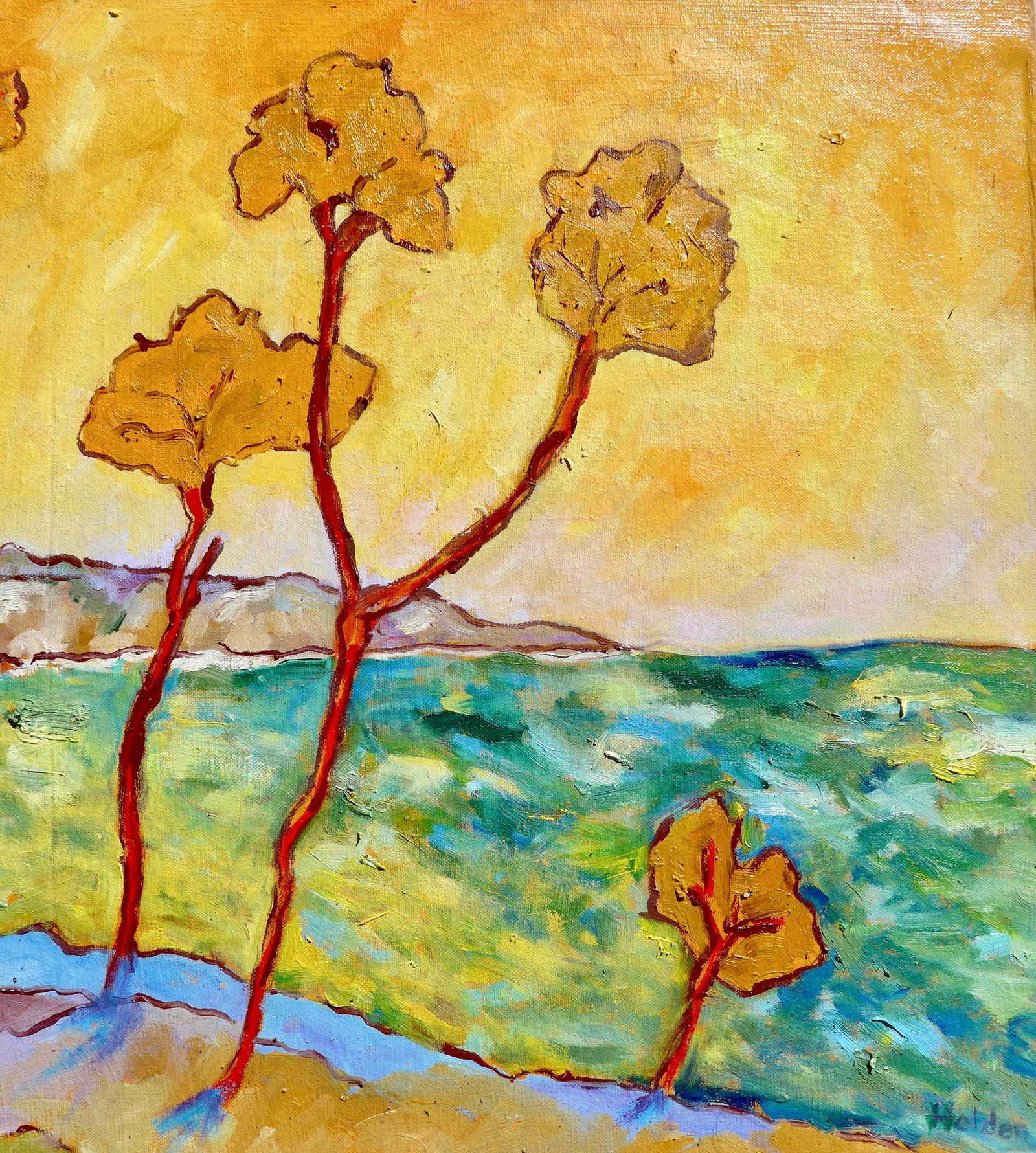Santa Barbara Sunset Oil Painting - 4