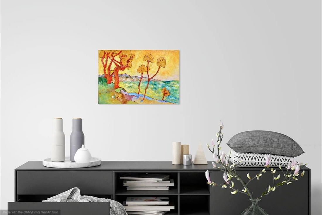 Santa Barbara Sunset Oil Painting - 5