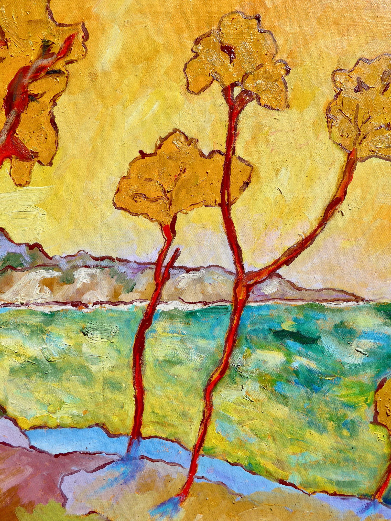 Santa Barbara Sunset Oil Painting - 6