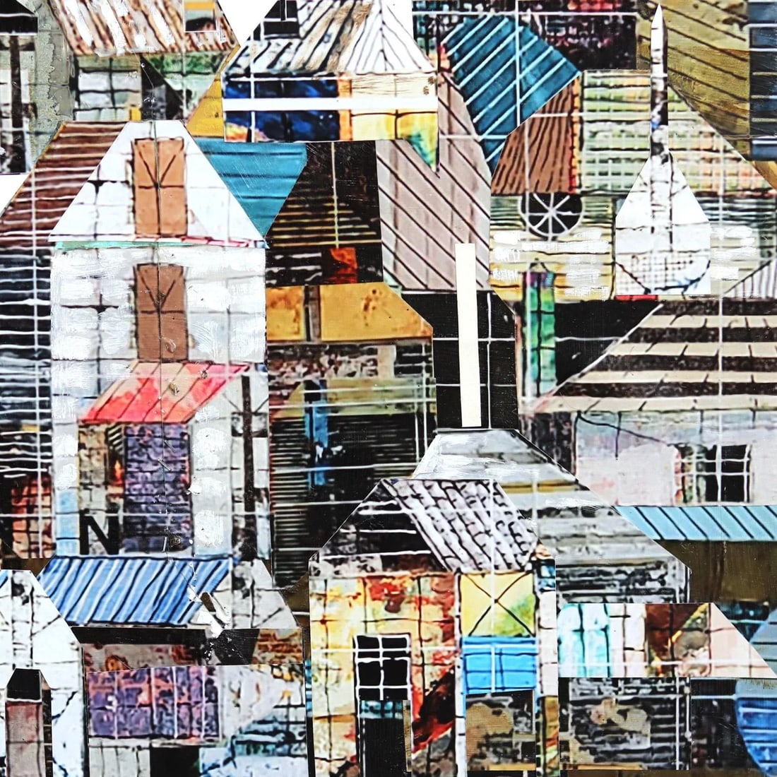 Sublime 2154 - Layered Contemporary Landscape Abstract Cityscape Mixed-Media Painting by TaeHo Kang - 5