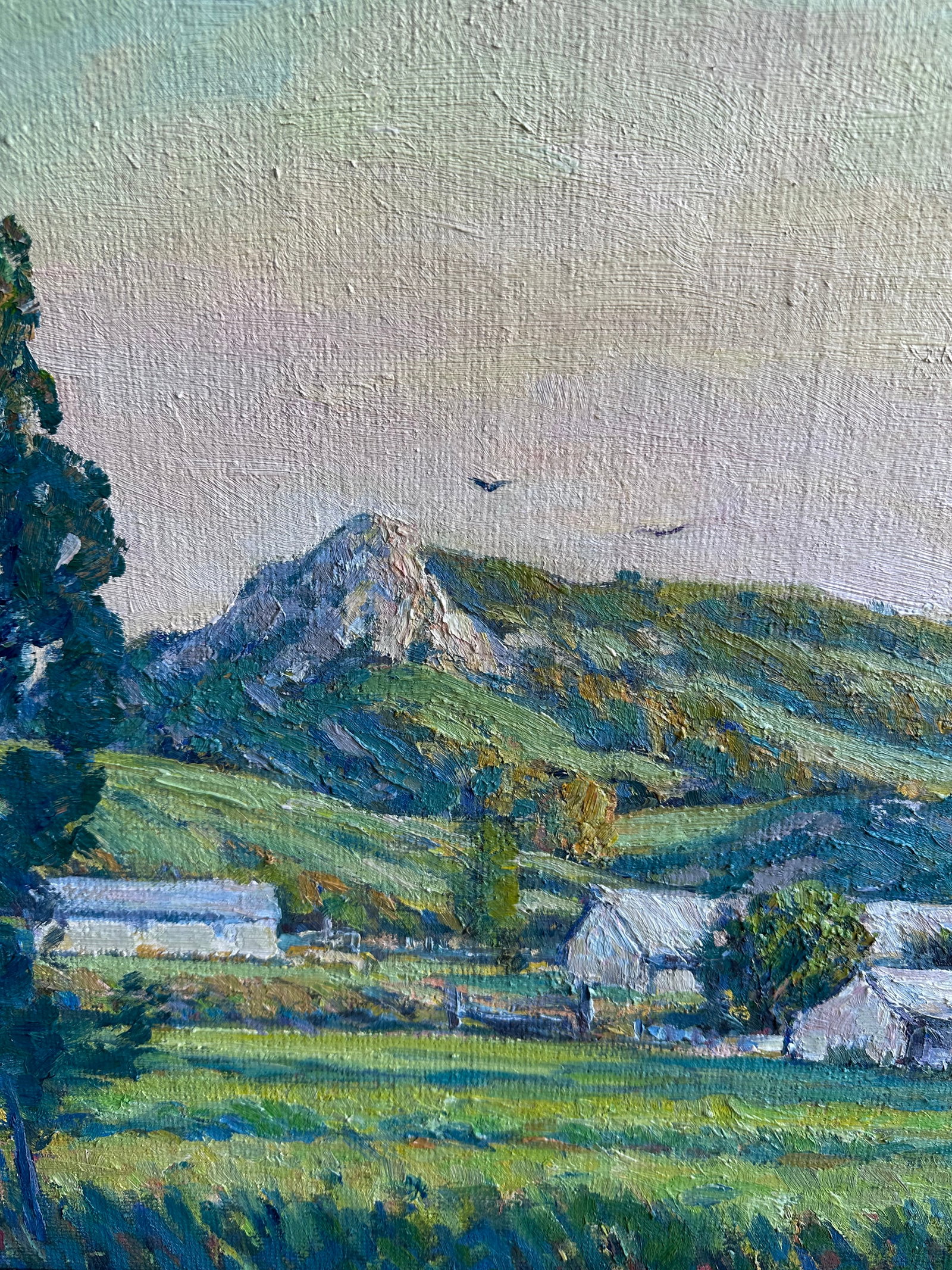 Modern Gary Ray Plein Air Oil Linen Wood Frame Signed California Landscape Painting - 12