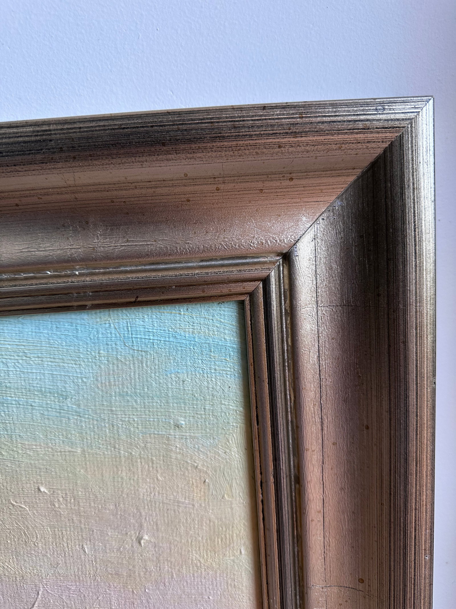 Modern Gary Ray Plein Air Oil Linen Wood Frame Signed California Landscape Painting - 9