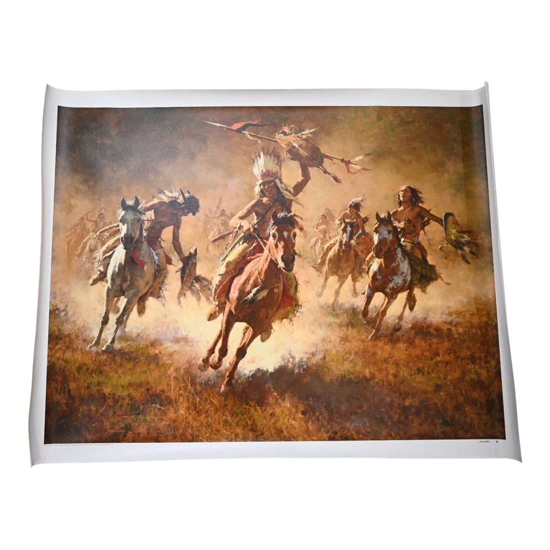 Howard Terpning "Mystic Power of the War Shield" Signed Limited Edition MasterWork Giclee Canvas, 12: Offered here is a Greenwich Workshop(R) MasterWorkTM giclee canvas titled Mystic Power of the War Shield by acclaimed Western artist Howard Terpning. This piece is hand-signed by the artist and