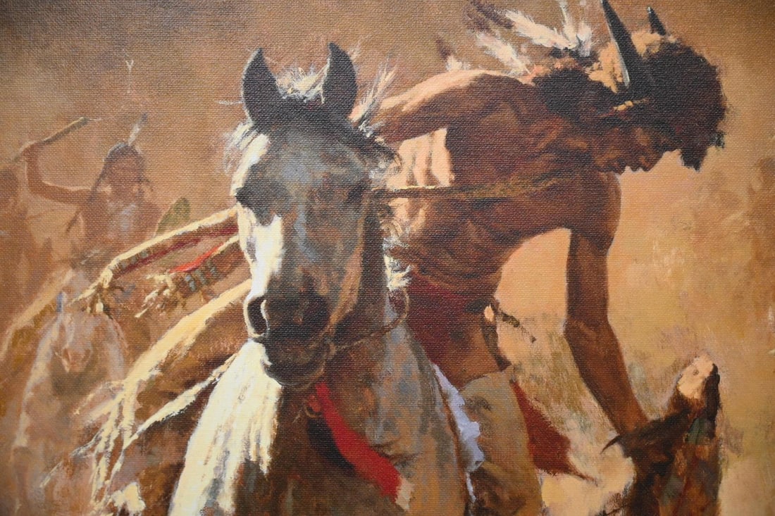Howard Terpning "Mystic Power of the War Shield" Signed Limited Edition MasterWork Giclee Canvas, 12 - 4
