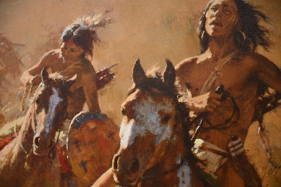 Howard Terpning "Mystic Power of the War Shield" Signed Limited Edition MasterWork Giclee Canvas, 12 - 5
