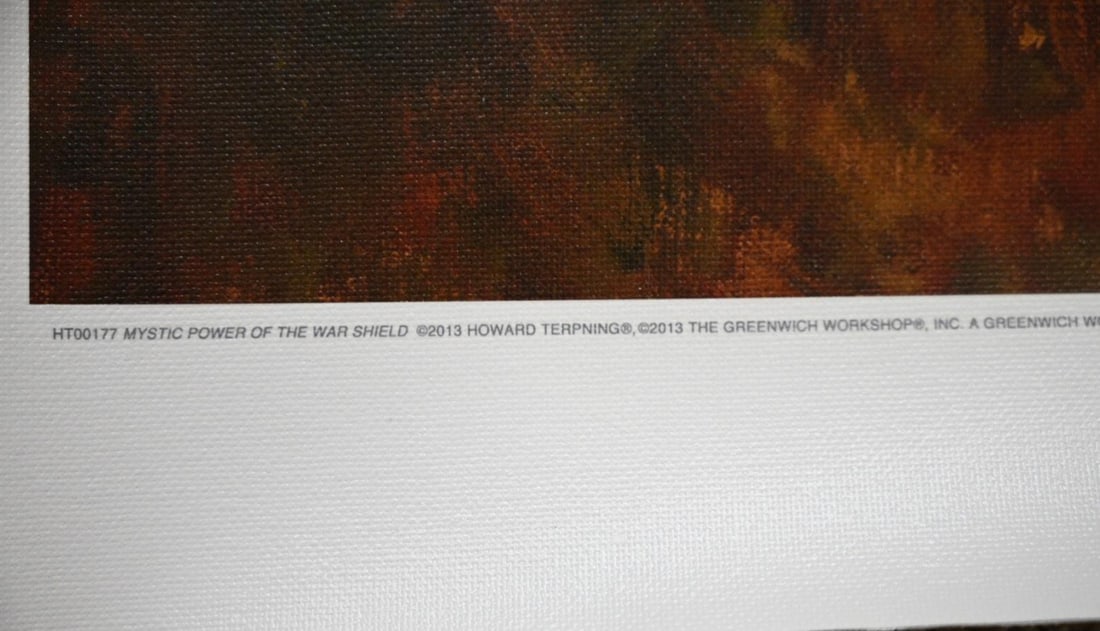 Howard Terpning "Mystic Power of the War Shield" Signed Limited Edition MasterWork Giclee Canvas, 12 - 8