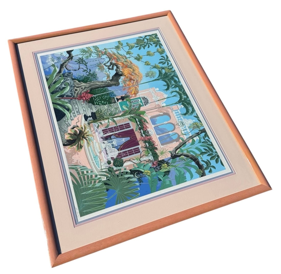 1980s John Kiraly Signed & Numbered "Poinciana Palace" Limited Edition Print - 11