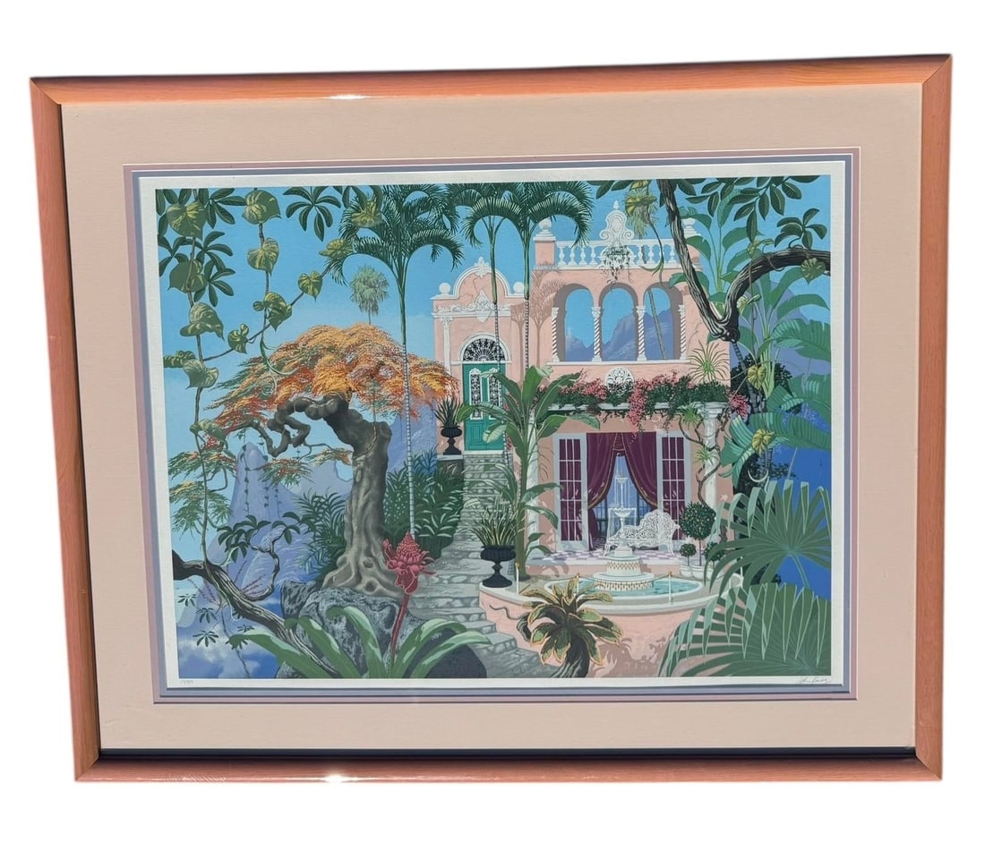 1980s John Kiraly Signed & Numbered "Poinciana Palace" Limited Edition Print - 2
