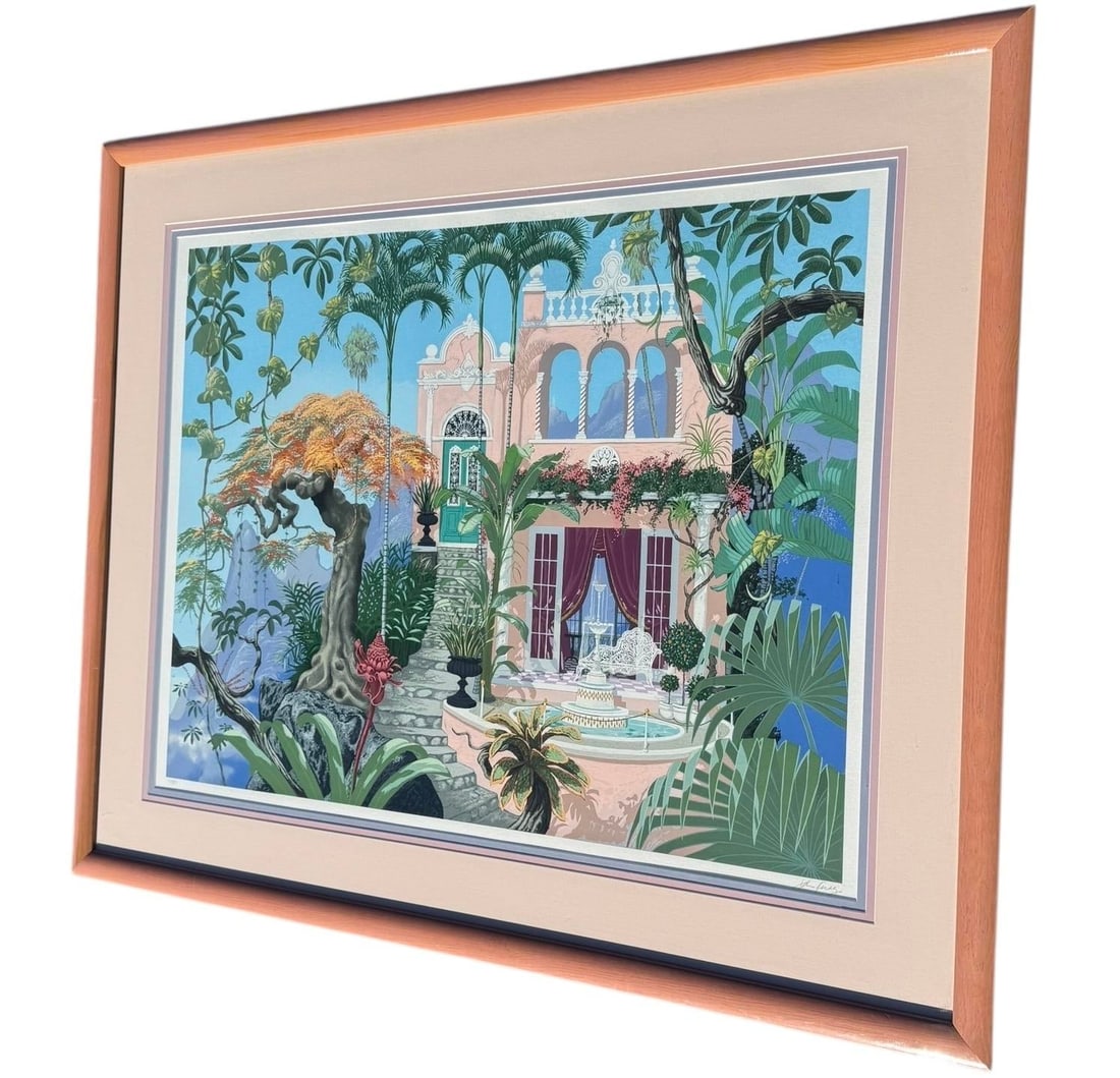 1980s John Kiraly Signed & Numbered "Poinciana Palace" Limited Edition Print - 3