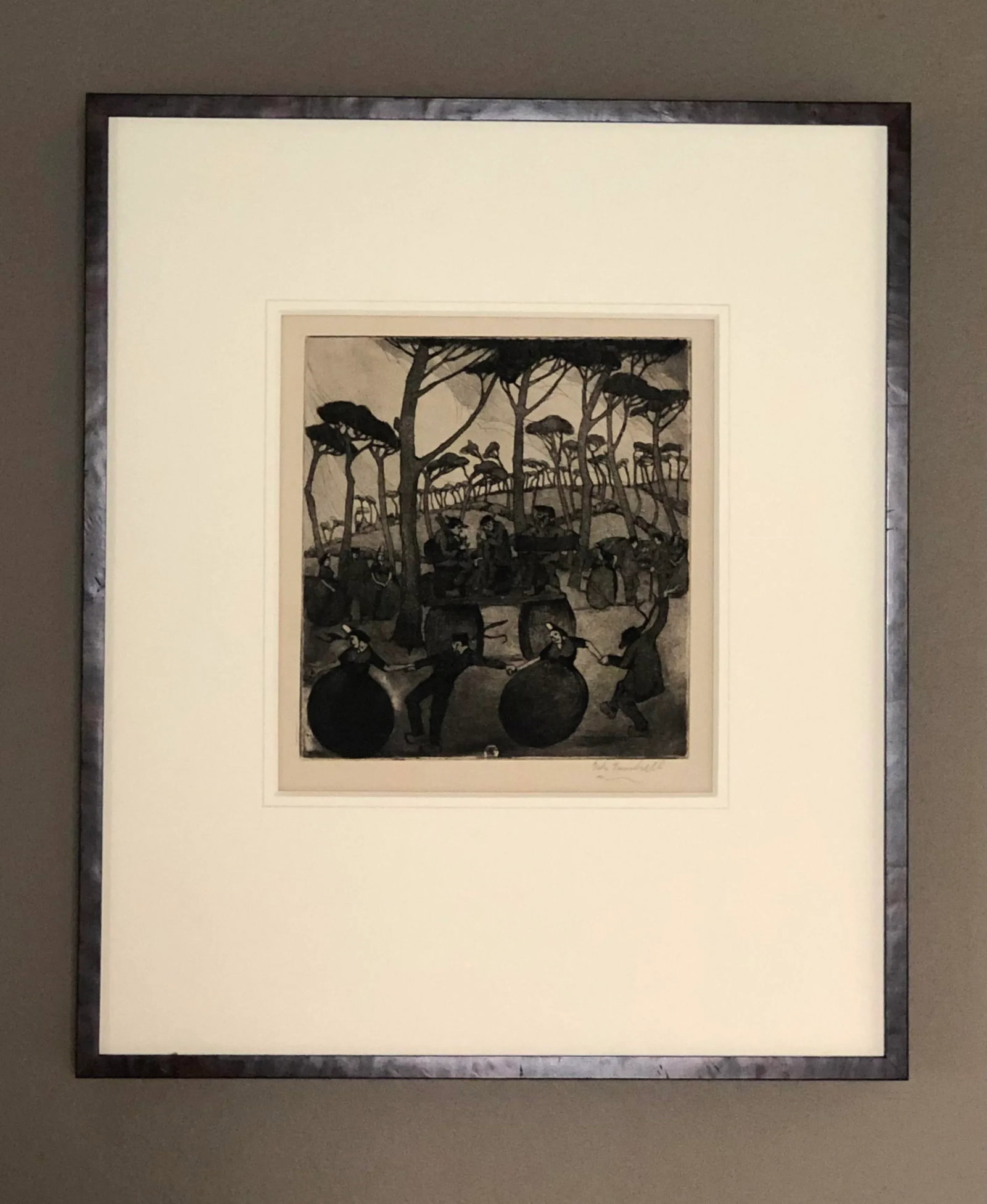 Gale Turnbull Signed Framed Etching Artwork, 1920's - 10