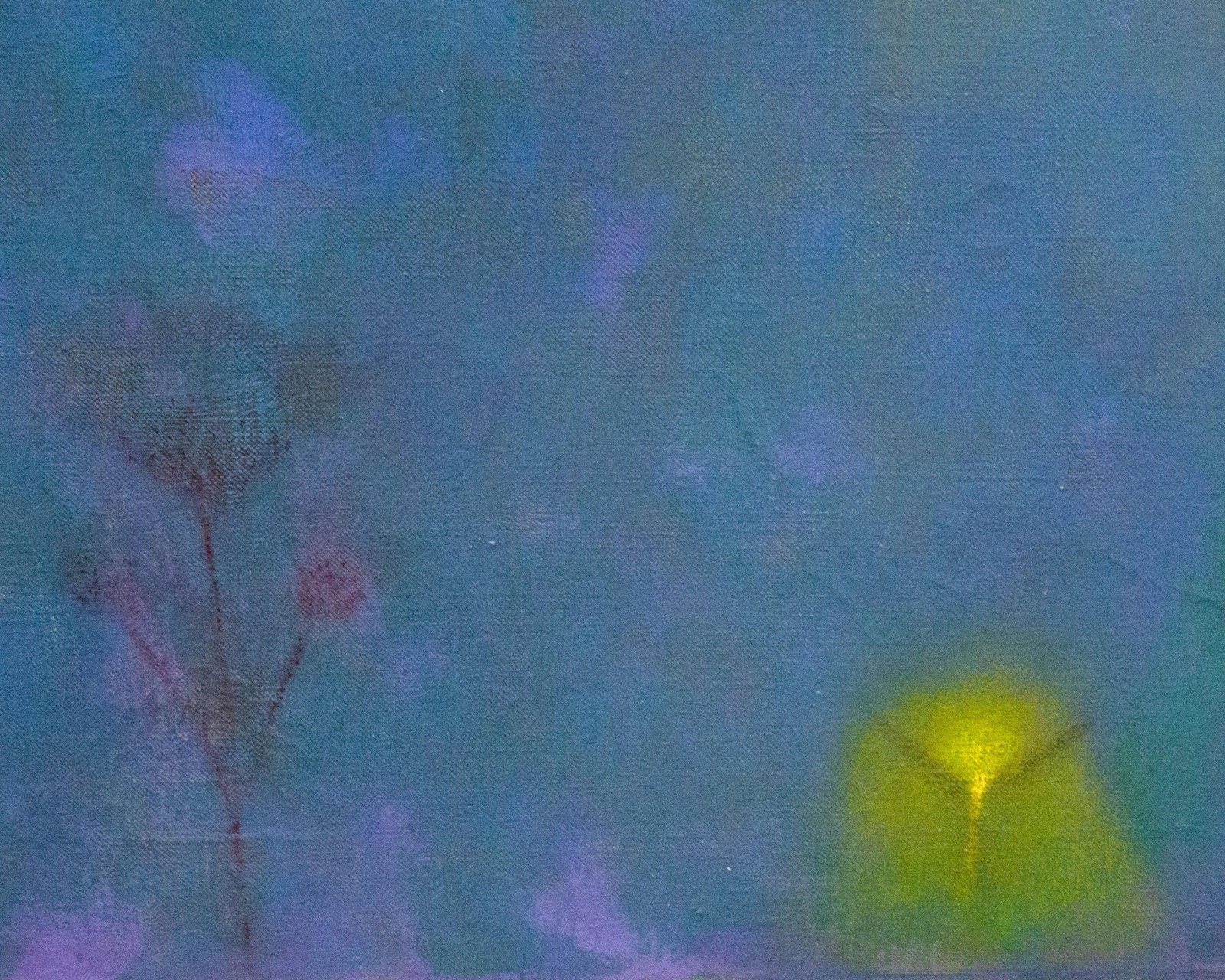 Signed "Moon Flower" Abstract Oil on Canvas Painting by Martin Friedman - 5