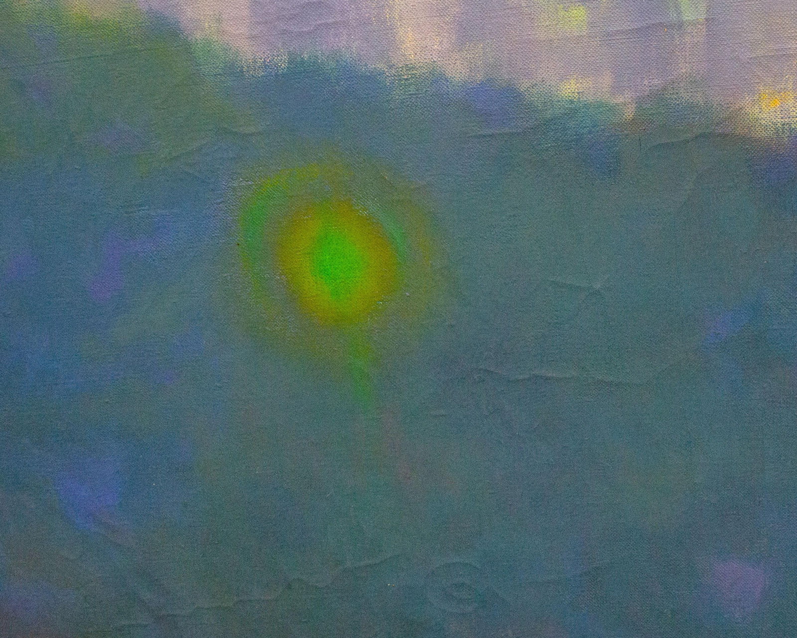 Signed "Moon Flower" Abstract Oil on Canvas Painting by Martin Friedman - 8