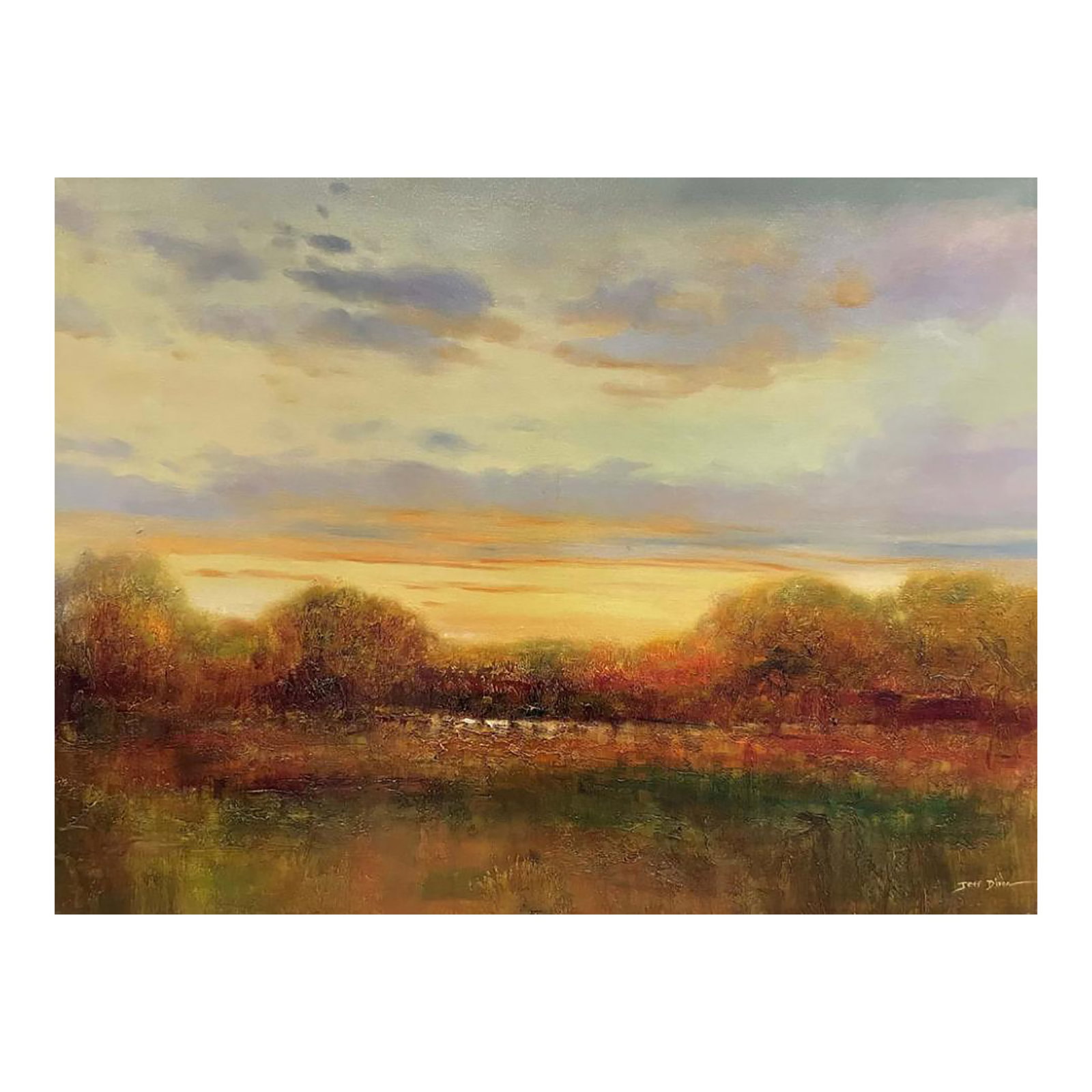 Jeff Dixon 48x36 Signed Original Landscape Painting: Artist: Jeff Dixon (b.1973-) Chinese Title: Nature's Glory Medium: Oil on Canvas Edition: Original Signature: Signed on bottom right corner. Certificate of Authenticity and Gallery appraisal included