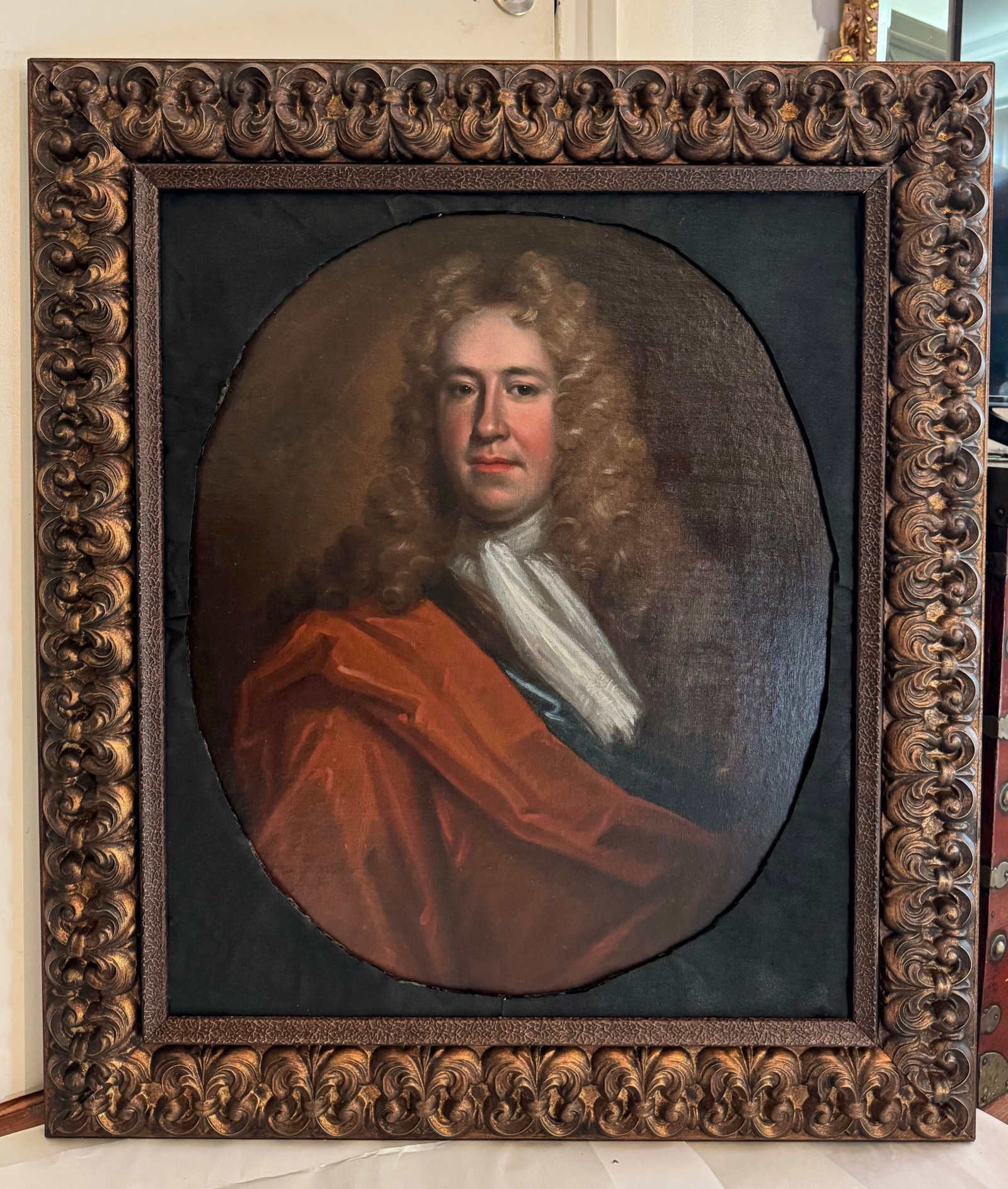 Early 18th Century English Portrait of an Gentleman in Powdered Wig - 3