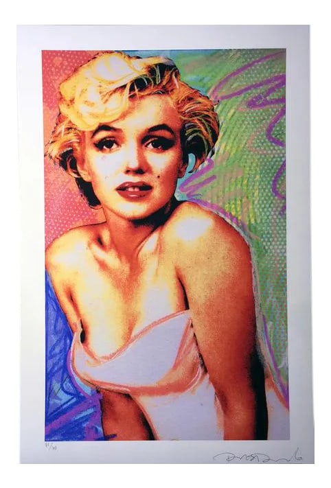 2013 Postmodern Style Portrait of Marilyn Monroe Original Print by Richard Duardo: Marilyn Original Print by Richard Duardo, The Warhol of the West, 2013 Hand Printed Screenprint 36 * 24 in 91.4 * 61 cm Edition of 100 we have 31/100 and 32/100 Medium Print Condition Excellent