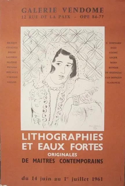 Henri Matisse French, 1869-1954 Galerie Vendome, Lithographies et Eaux Fortes, 1961 - 3