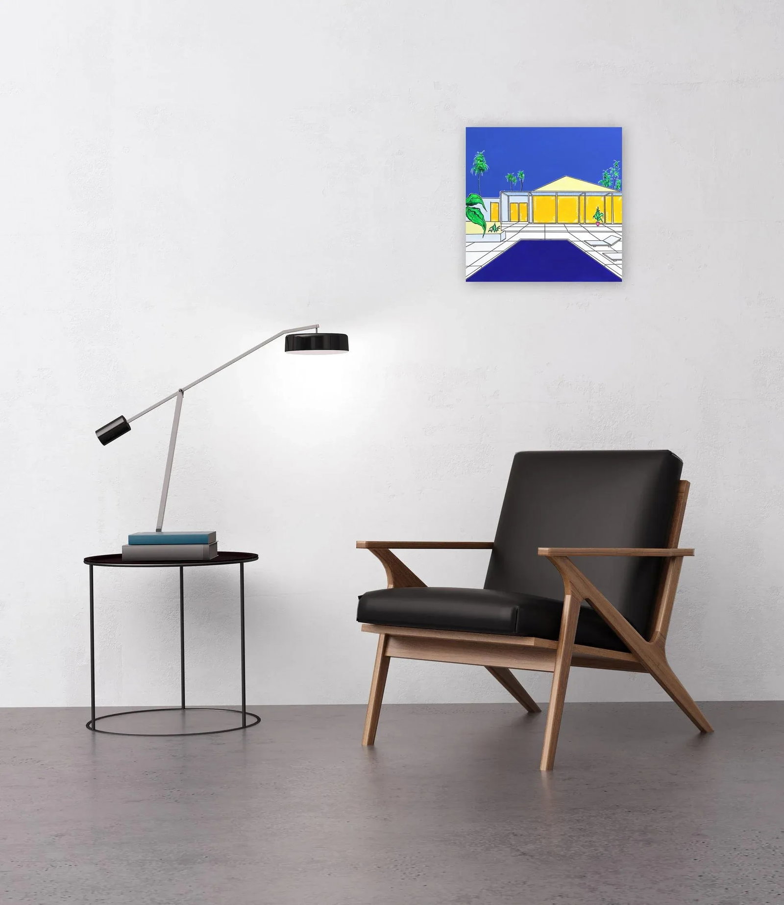 Palm House'' Contemporary House Portrait Acrylic Painting by Jonjo Elliott - 8