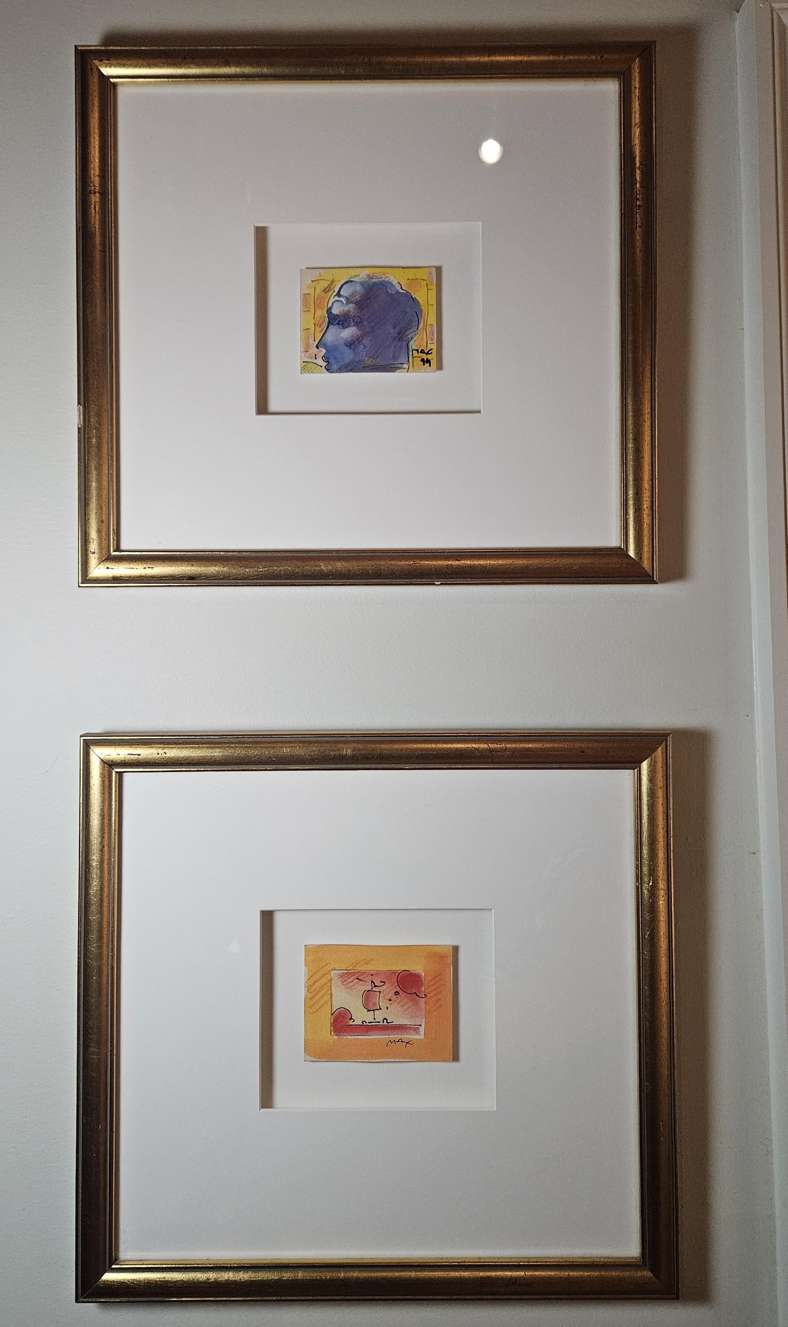 1990s Vibrant Pair of Peter Max Paintings, Signed en Verso - 4