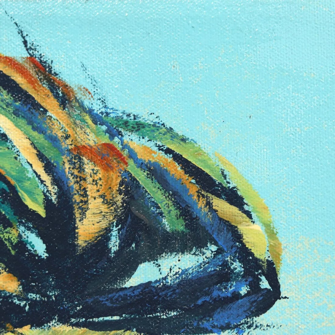 Windy Palm - Contemporary Botanical Landscape Tree Acrylic Painting by Kathleen Keifer - 3