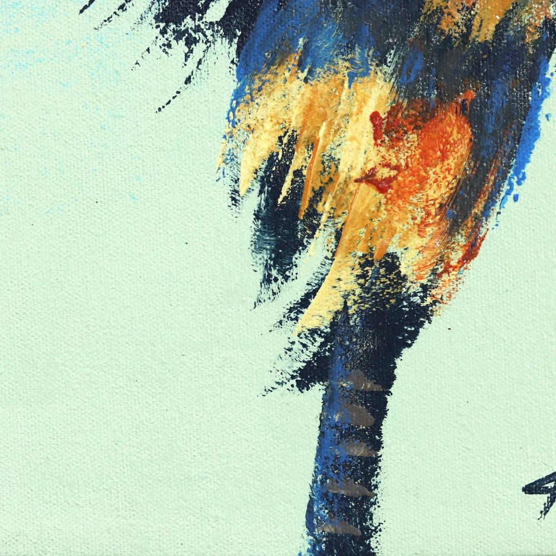 Windy Palm - Contemporary Botanical Landscape Tree Acrylic Painting by Kathleen Keifer - 4