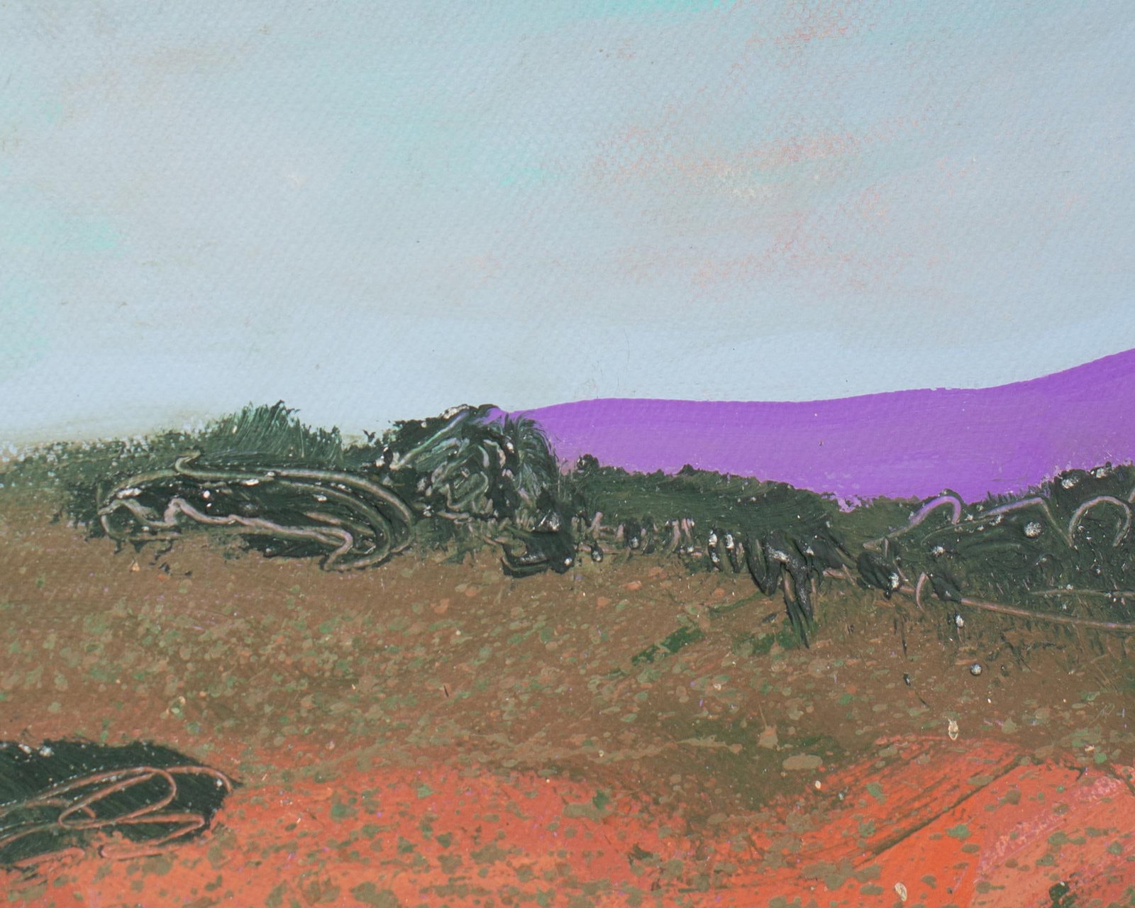 1980s Abstract Acrylic Landscape Painting by Harry Hilson - 5