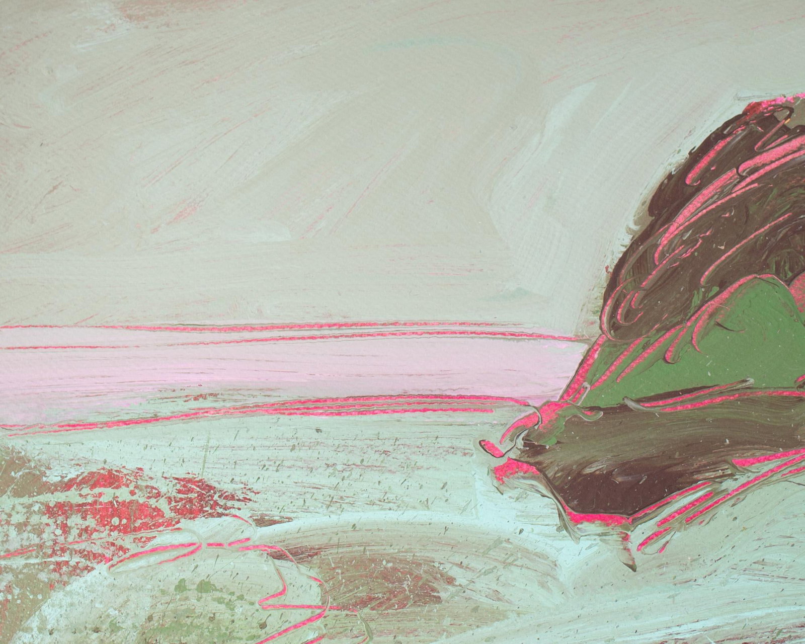 1980s Abstract Acrylic Landscape Painting by Harry Hilson - 5