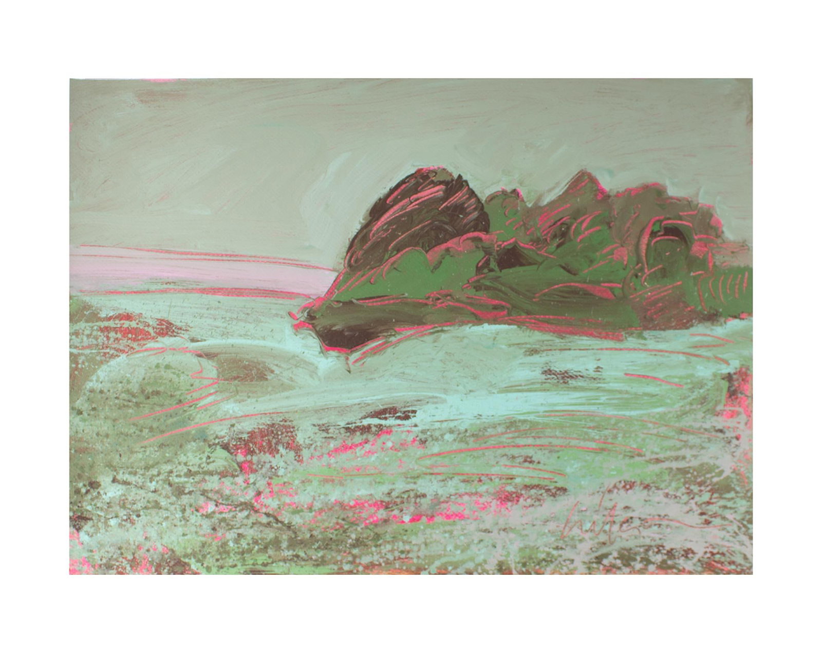 1980s Abstract Acrylic Landscape Painting by Harry Hilson - 7