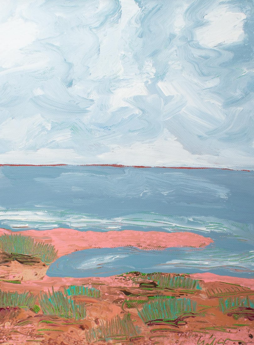 1988 "Sea Grasses" Abstract Acrylic Landscape Painting by Harry Hilson - 2