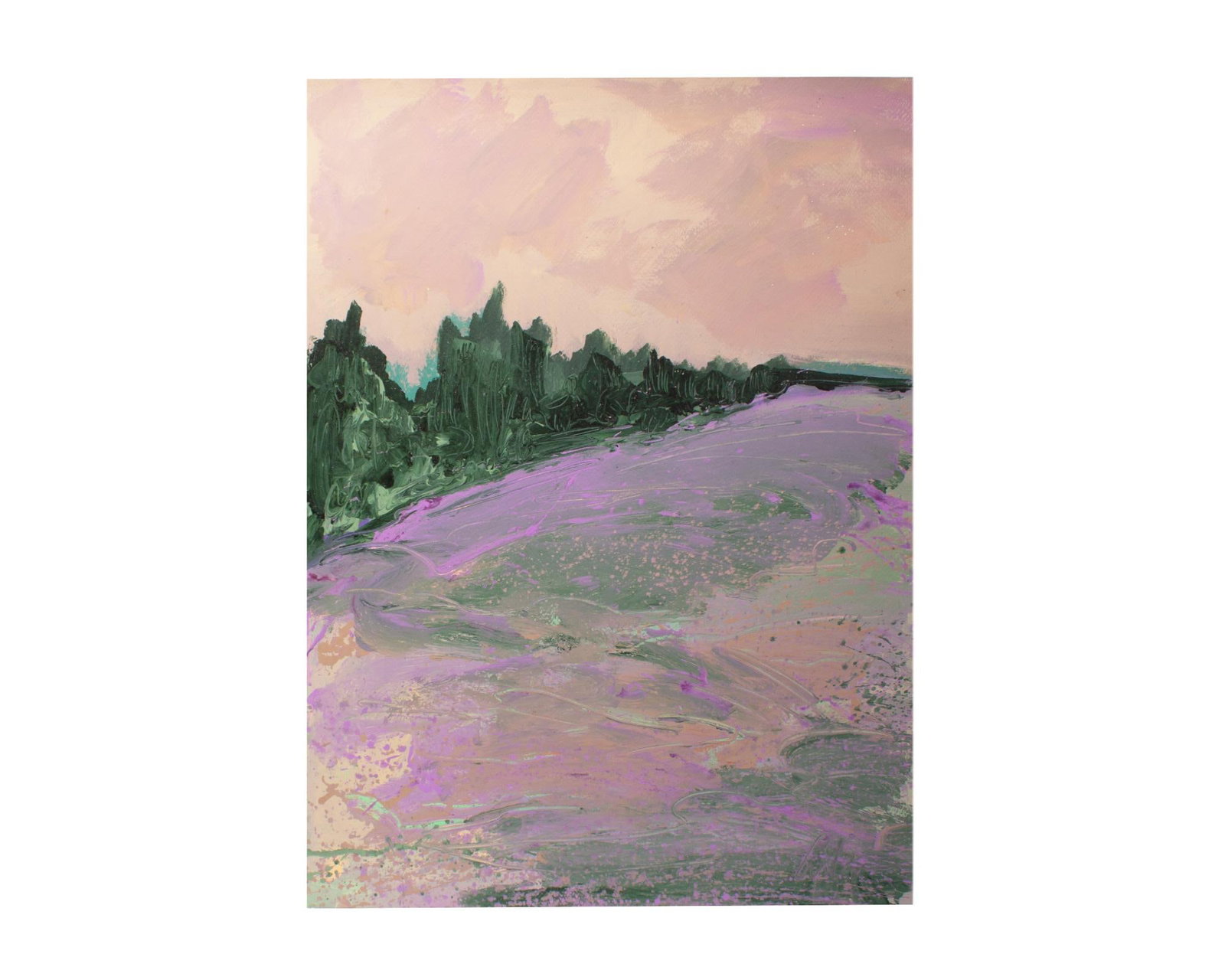 1980s Acrylic Abstract Landscape Painting by Harry Hilson - 2