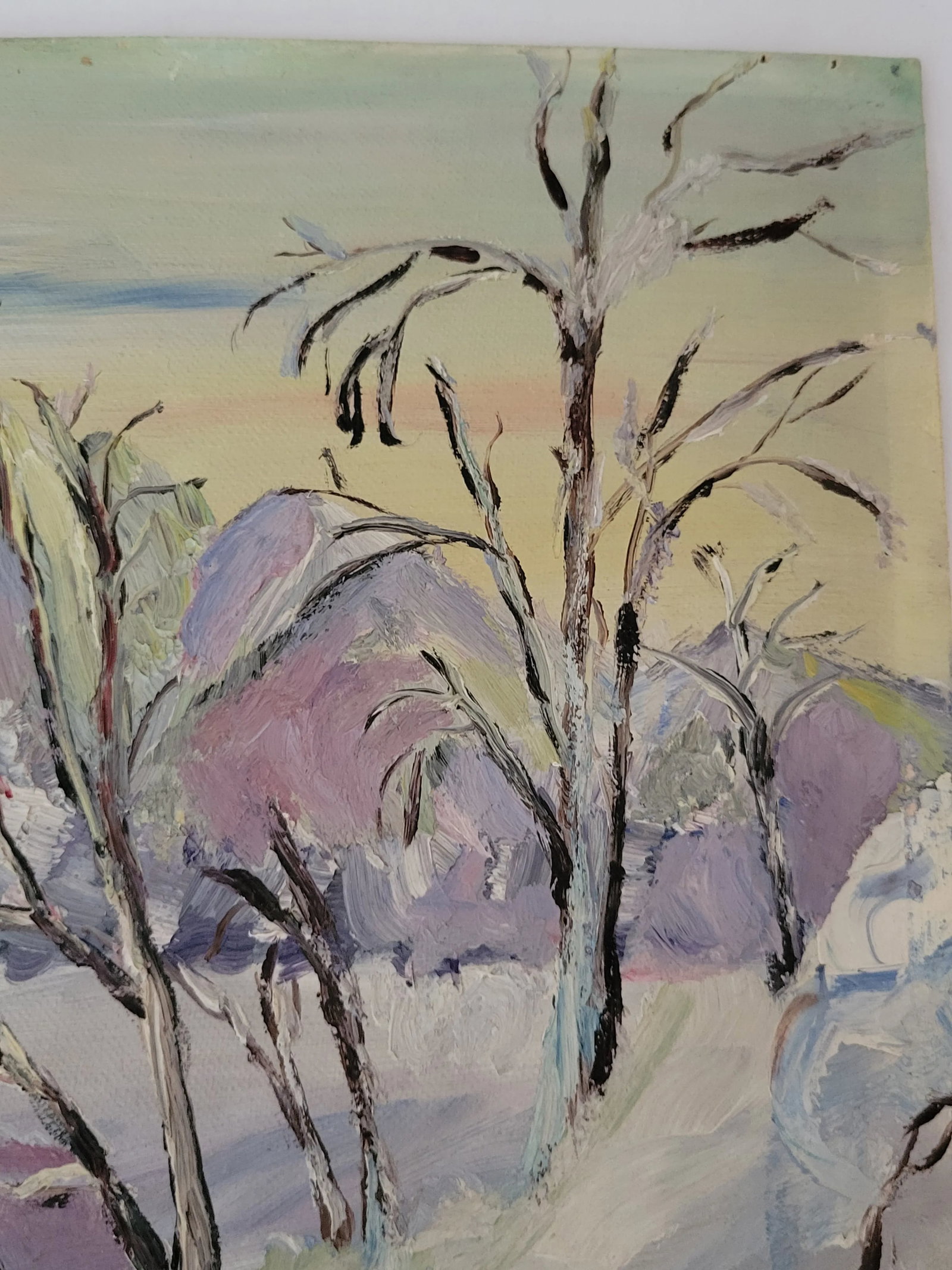 1954 Winter River Landscape Painting - 4