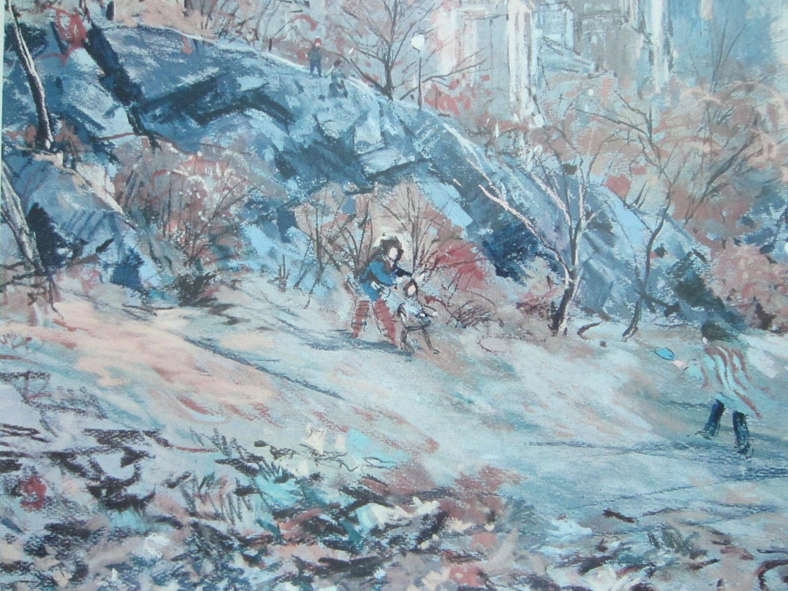 1970s Kamil Kubik Fall in Central Park Impressionist Signed Lithograph - 7