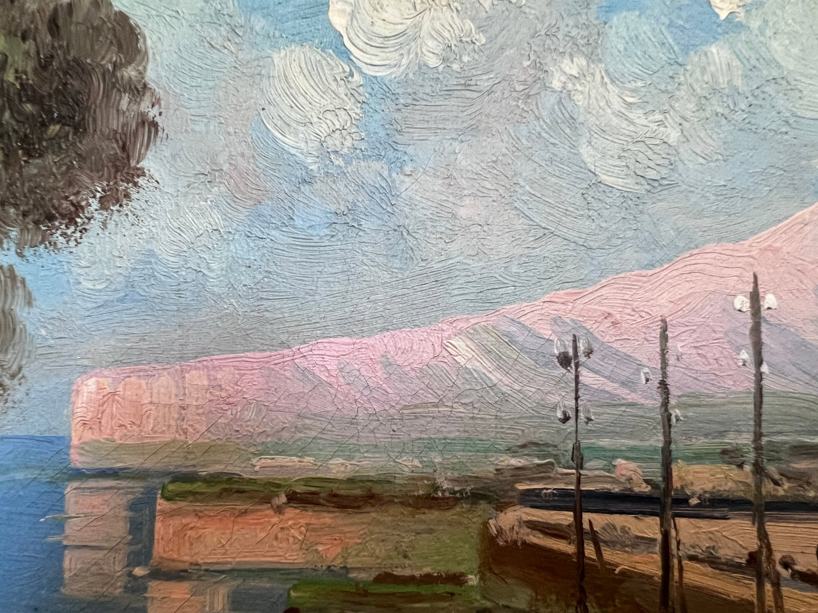 Late 20th Century Original Vintage Mediterranean Coastal Oil Painting on Canvas, Signed, Framed - 7