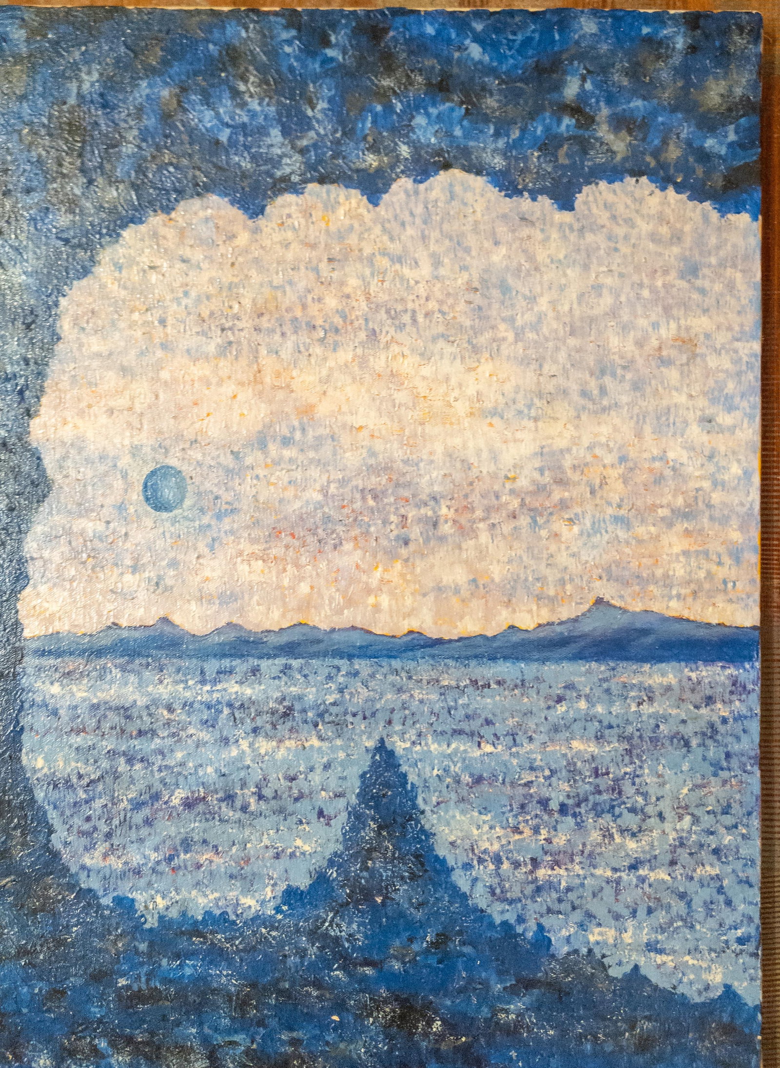 Mid-Century Modern Abstract Surrealist Landscape Painting, Signed - 3